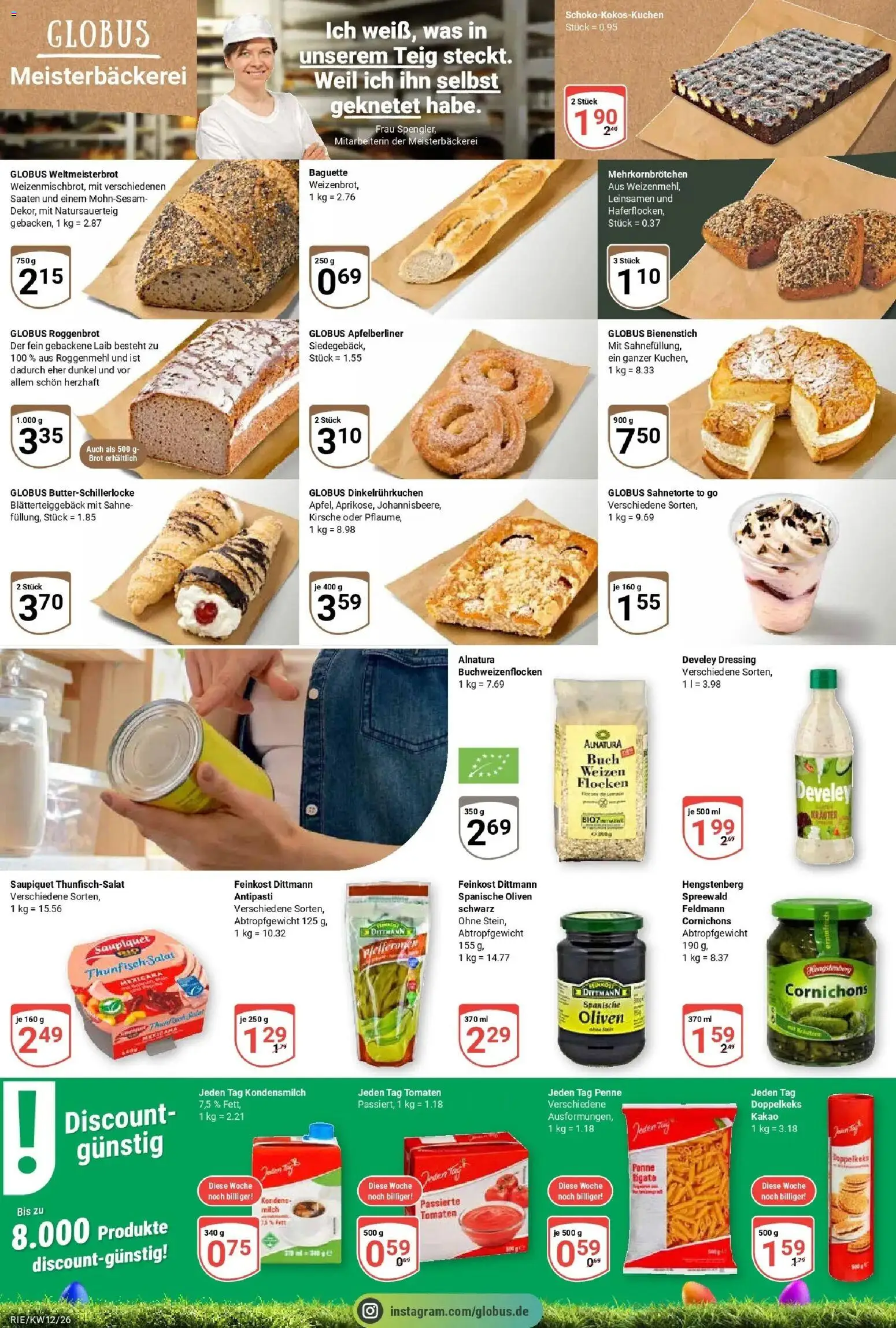 Globus prospekt Bochum-Riemke	 – gültig ab 15.03.2026 | Seite: 7 | Produkte: Baguette, Tomaten, Brot, Flocken