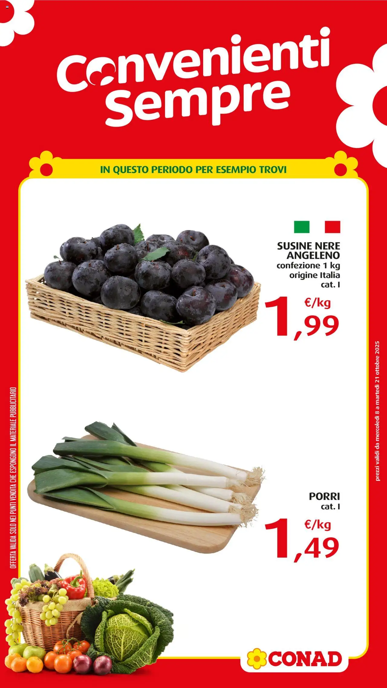 Volantino Conad del 08.10.2025 | Pagina: 2 | Prodotti: Susine