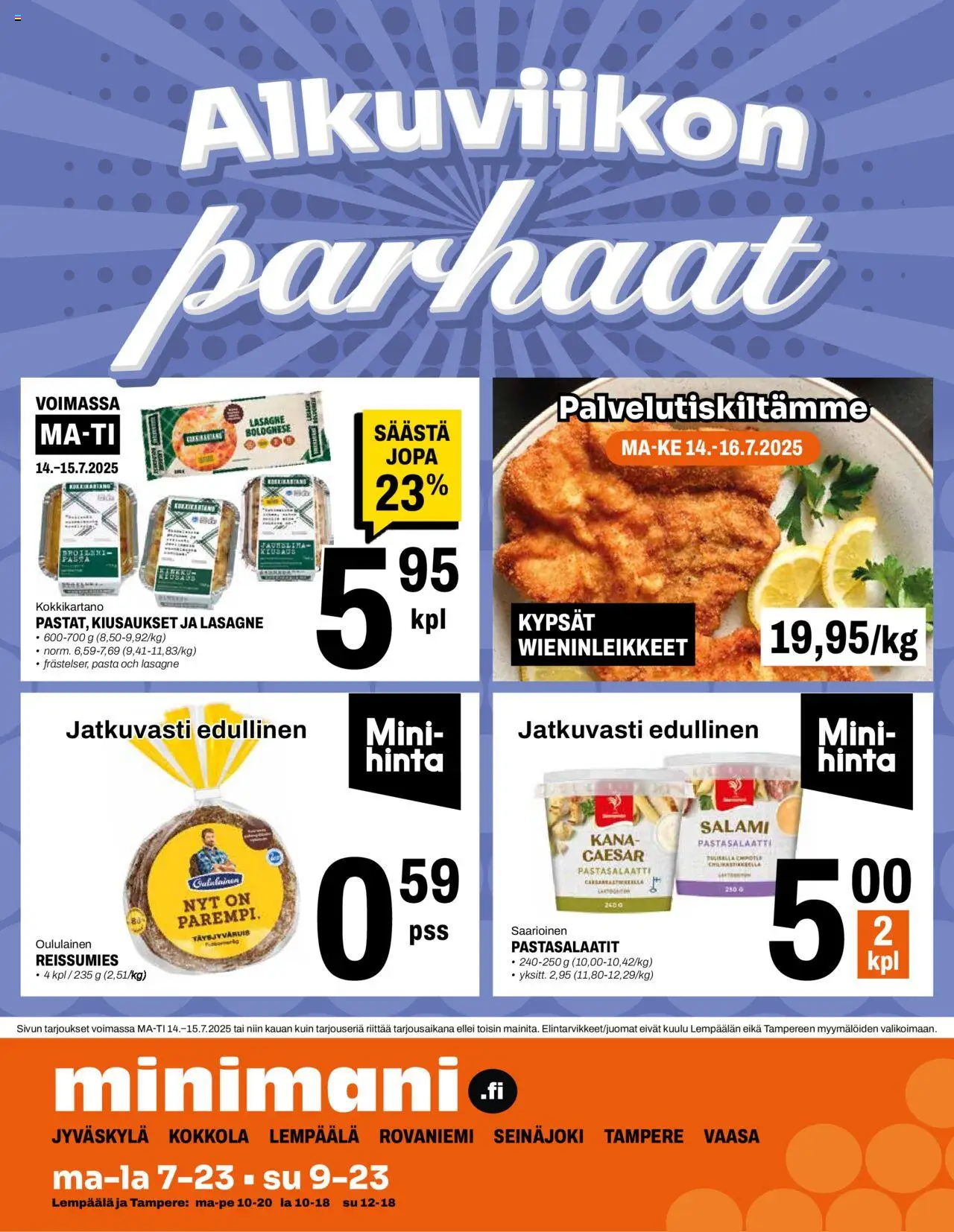  | Sivu: 12 | Tuotteet: Kana, Salami, Pasta