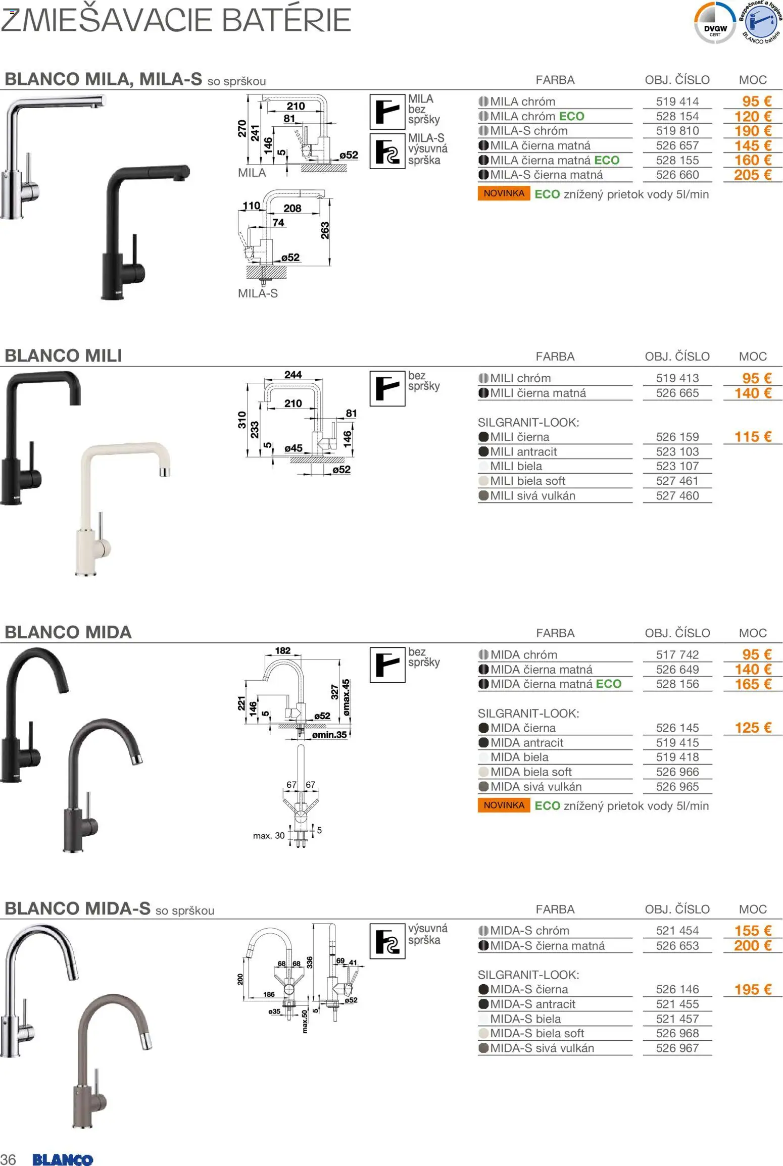 Nové Blanco akcie – leták je platný od 01.02.2026 | Strana: 36 | Produkty: Mila