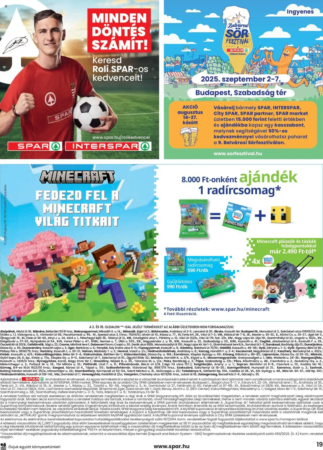 Spar akciós ujság - amely érvényes a következő dátumtól: 14.08.2025 | Oldal: 19 | Termékek: Szőlő, Kapu