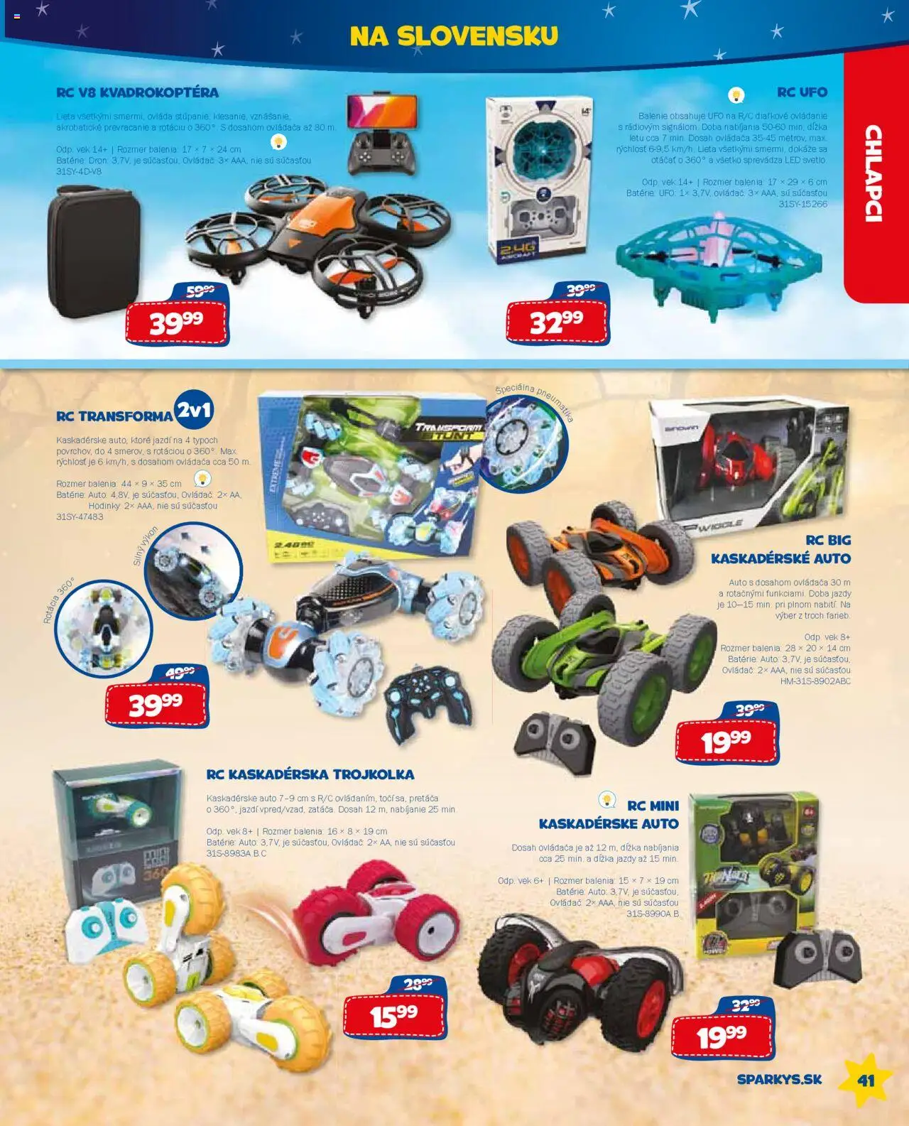 ALLTOYS letný katalóg │ platný od 26.06.2025 | Strana: 41 | Produkty: Dron, Led