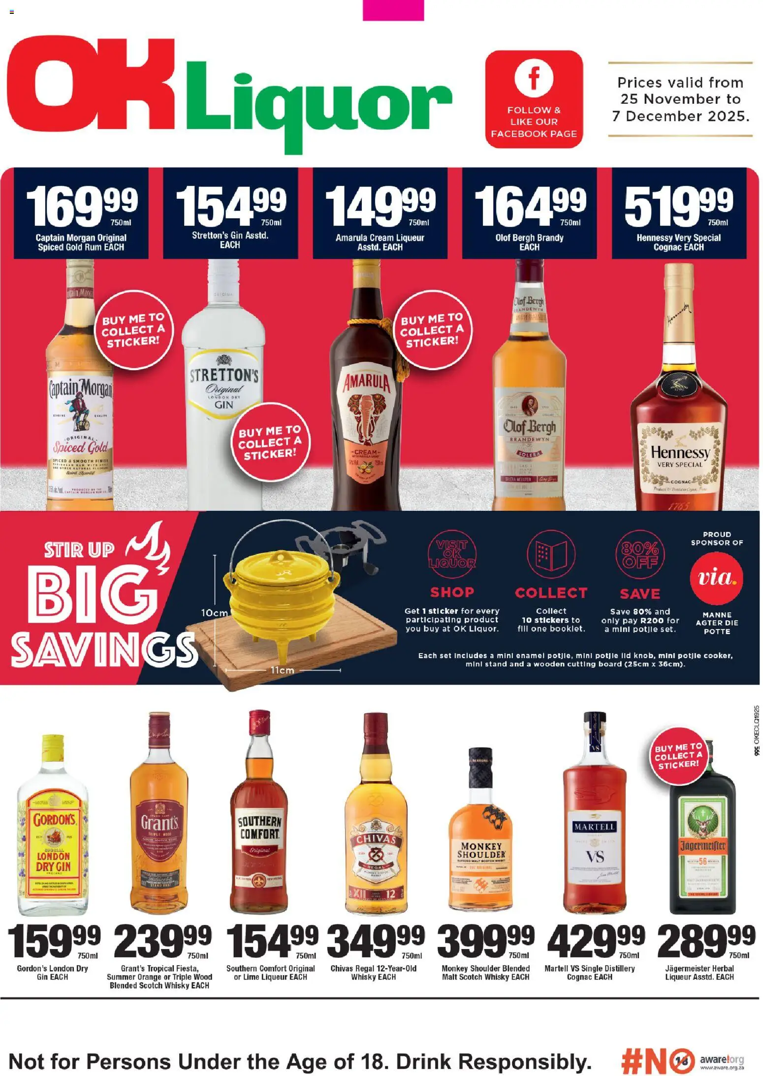 New OK Foods catalogue – valid from 25.11.2025 | Page: 1 | Products: Rum, Gin, Enamel, Lime