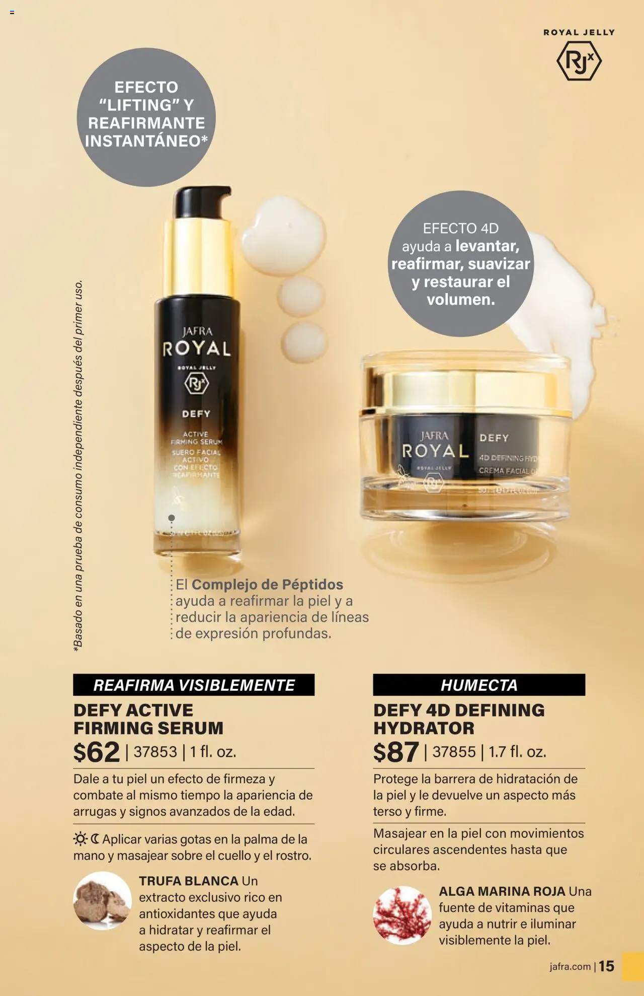 JAFRA folleto │ válido desde el 01.08.2025 | Página: 15 | Productos: Sérum, Crema facial, Crema
