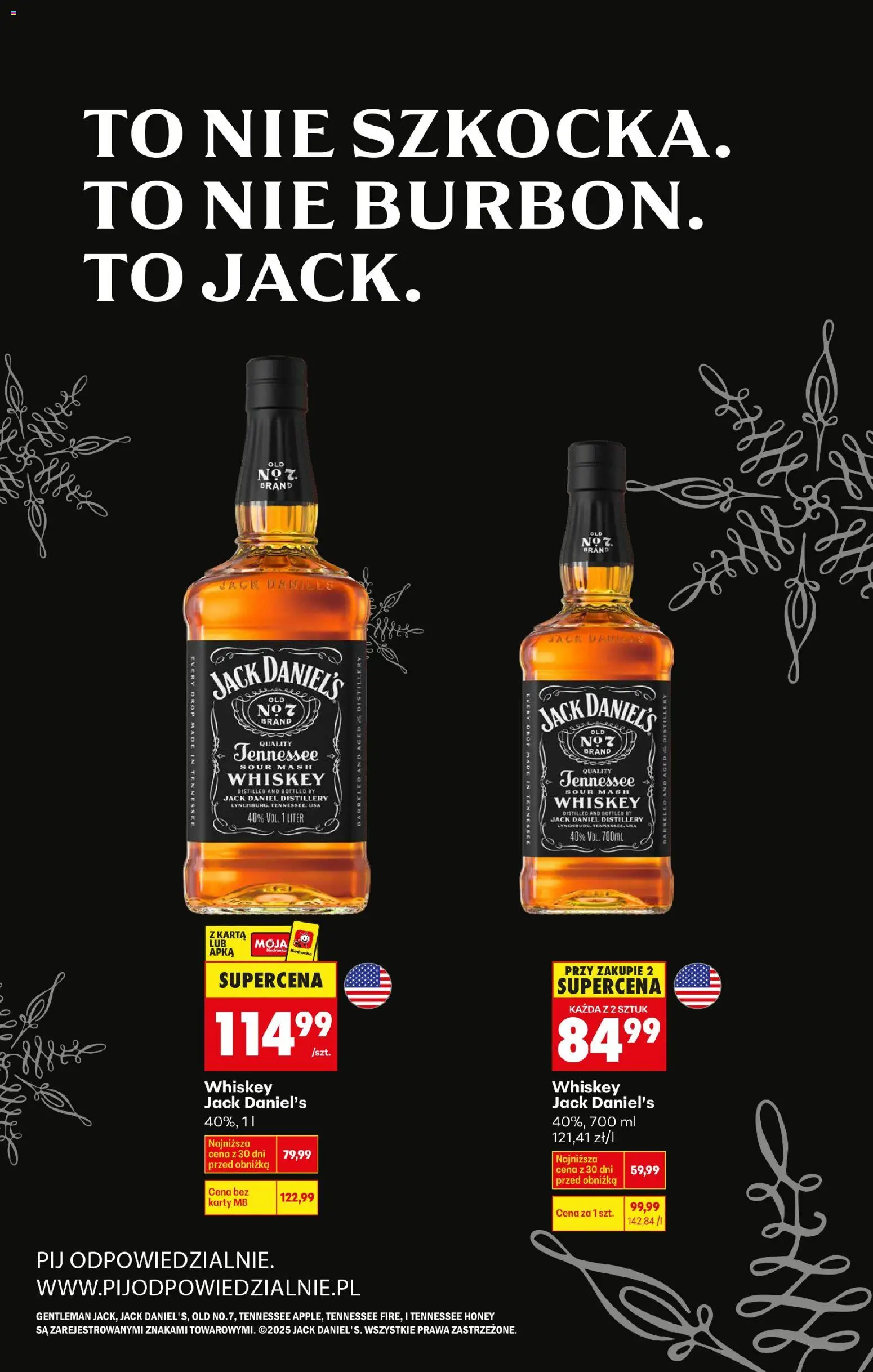 Biedronka gazetka - Czas na toast od 02.01.2026 | Strona: 24 | Produkty: Karta, Jack Daniel's
