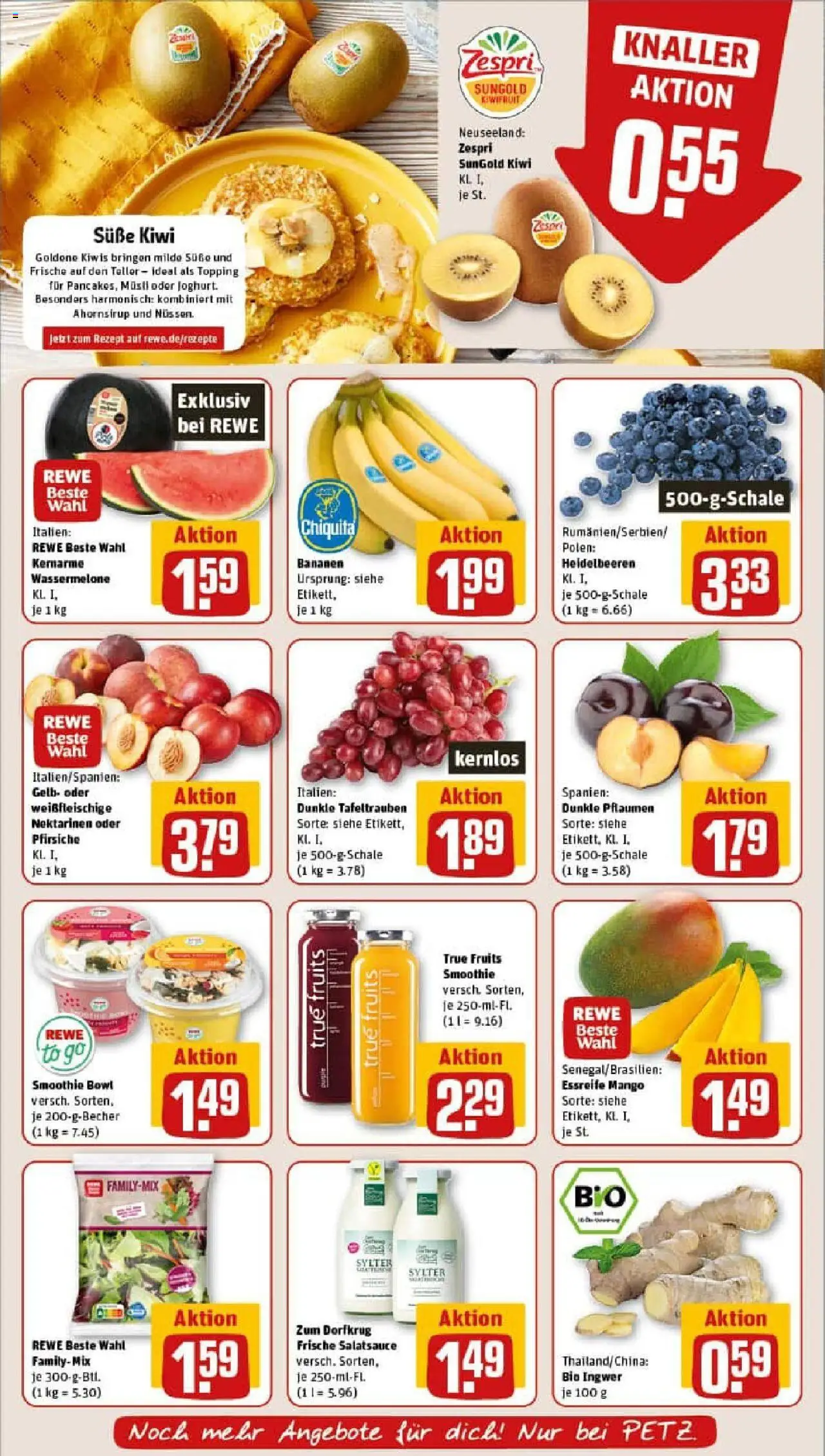 Rewe prospekt Pulsnitz	 - gültig ab dem 06.07.2025 | Seite: 6 | Produkte: Musli, Pflaumen, Dressing, Kiwi