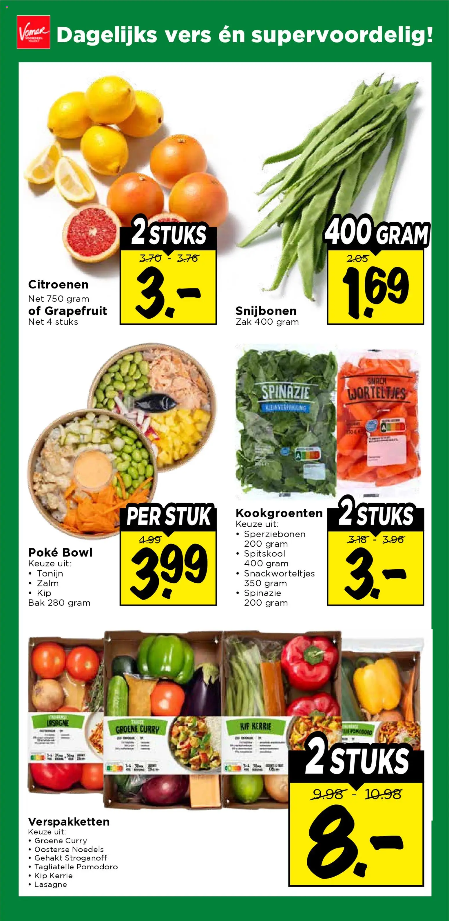 {H1} | Pagina: 9 | Producten: Spinazie, Gehakt, Tonijn, Kip