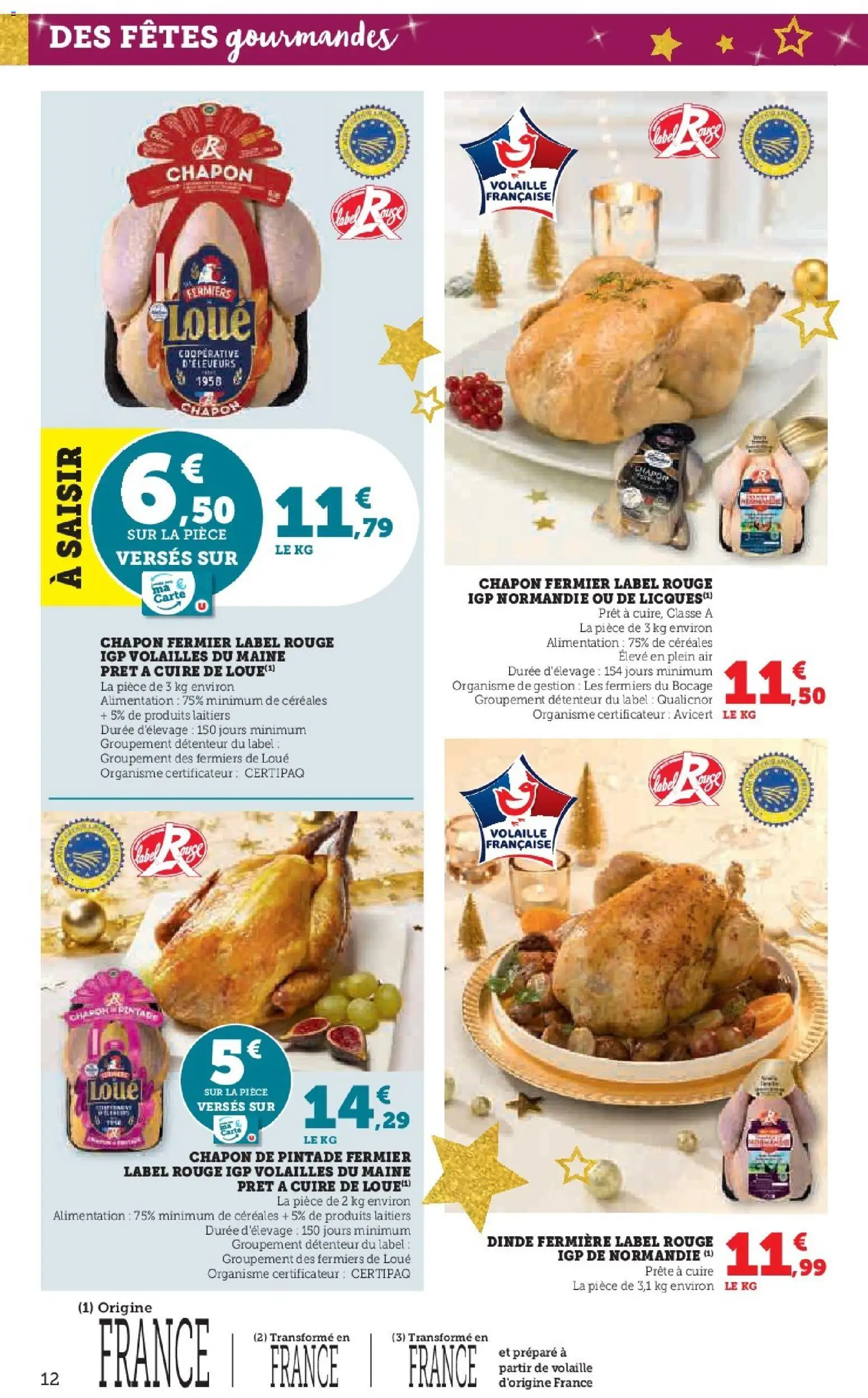 {H1} | Page: 12 | Produits: Chapon, Volaille, Pintade, Céréales