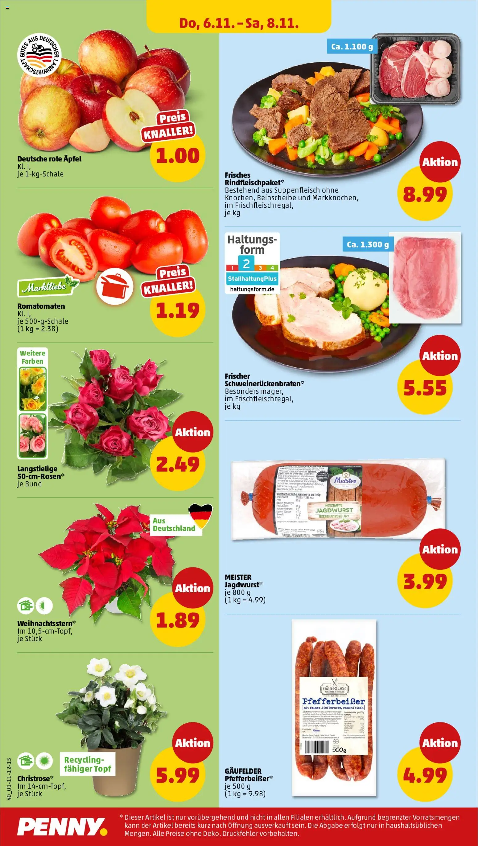Penny Prospekt 	 – gültig ab 03.11.2025 | Seite: 42 | Produkte: Äpfel, Suppenfleisch