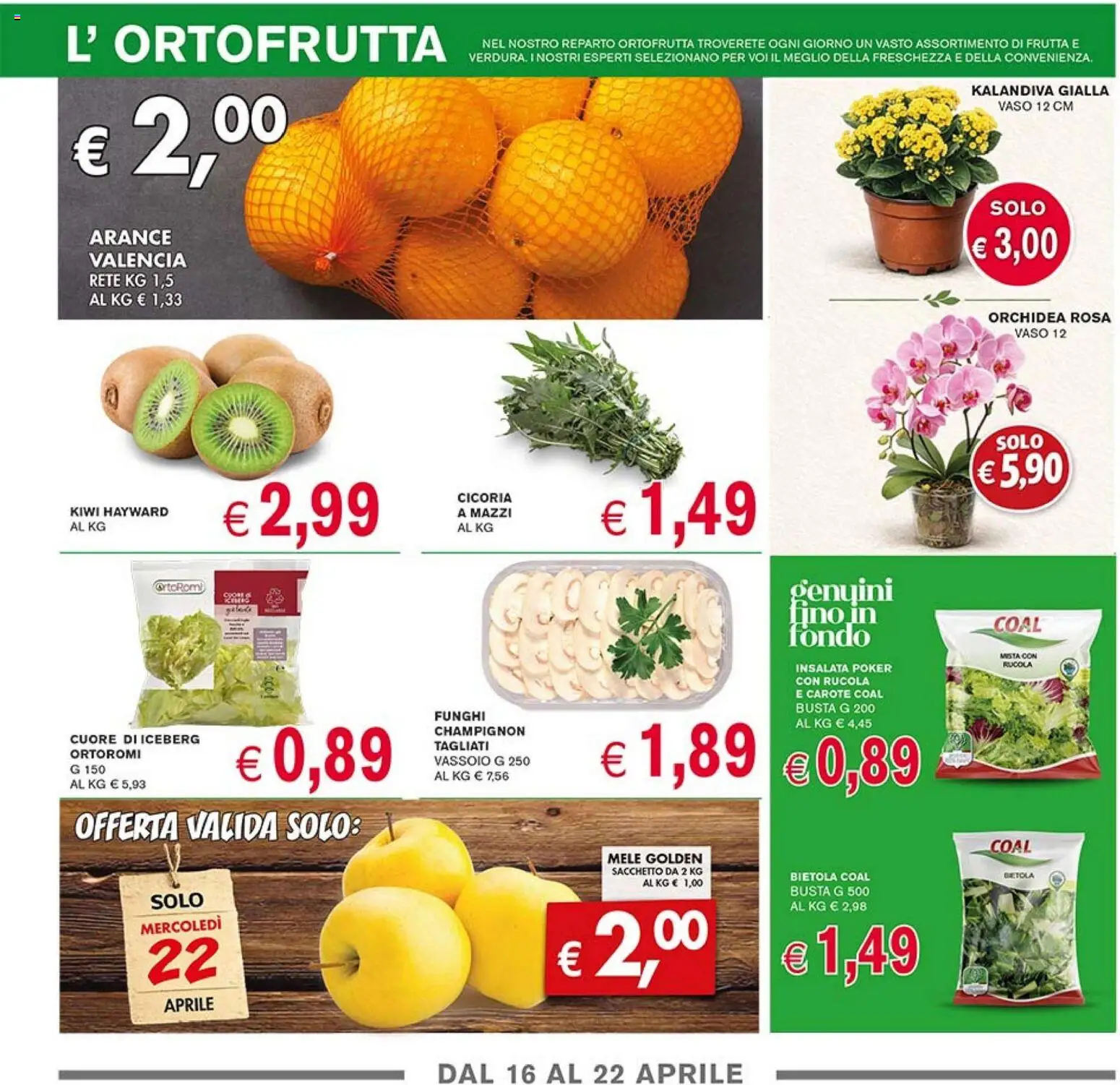 Volantino Coal del 09.04.2026 | Pagina: 3 | Prodotti: Kiwi, Frutta, Carote, Funghi