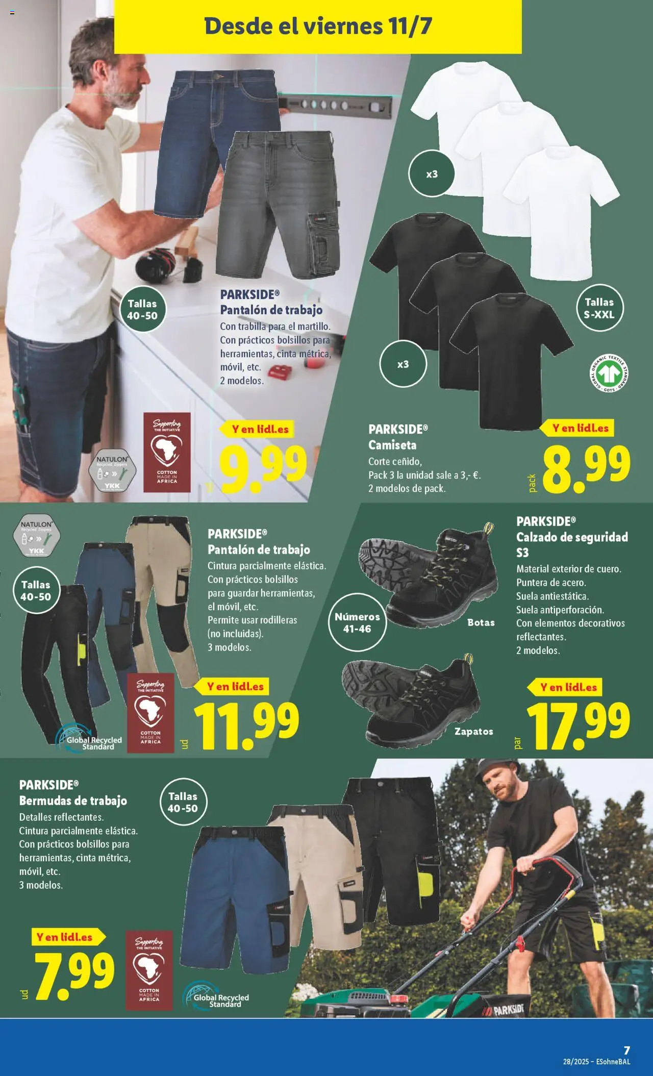 Lidl catálogo de bazar MAD │ válido desde el 07.07.2025 | Página: 15 | Productos: Bermudas, Botas