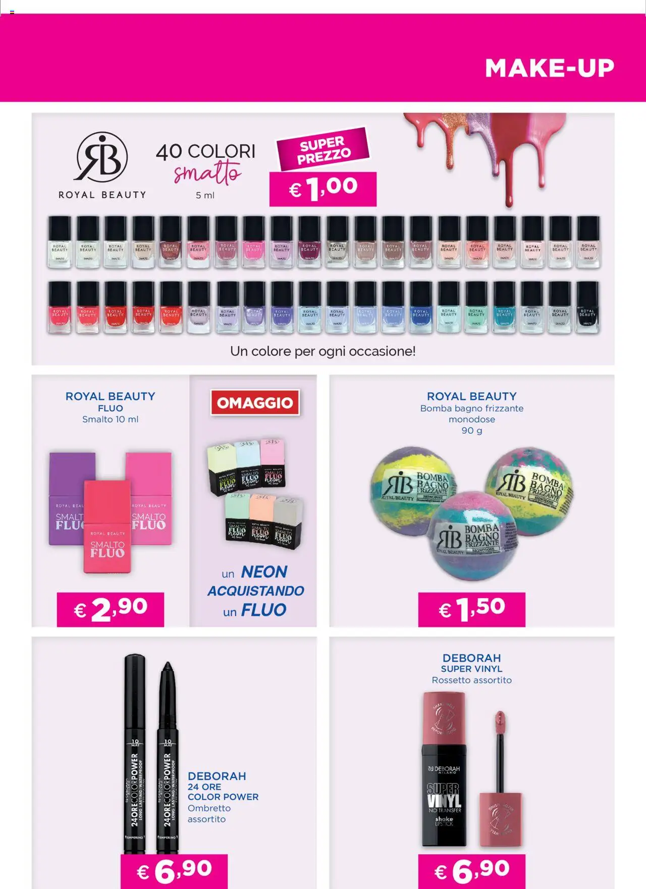 Volantino Acqua e Sapone del 24.09.2025 | Pagina: 3 | Prodotti: Ombretto, Rossetto, Bomba bagno, Bagno