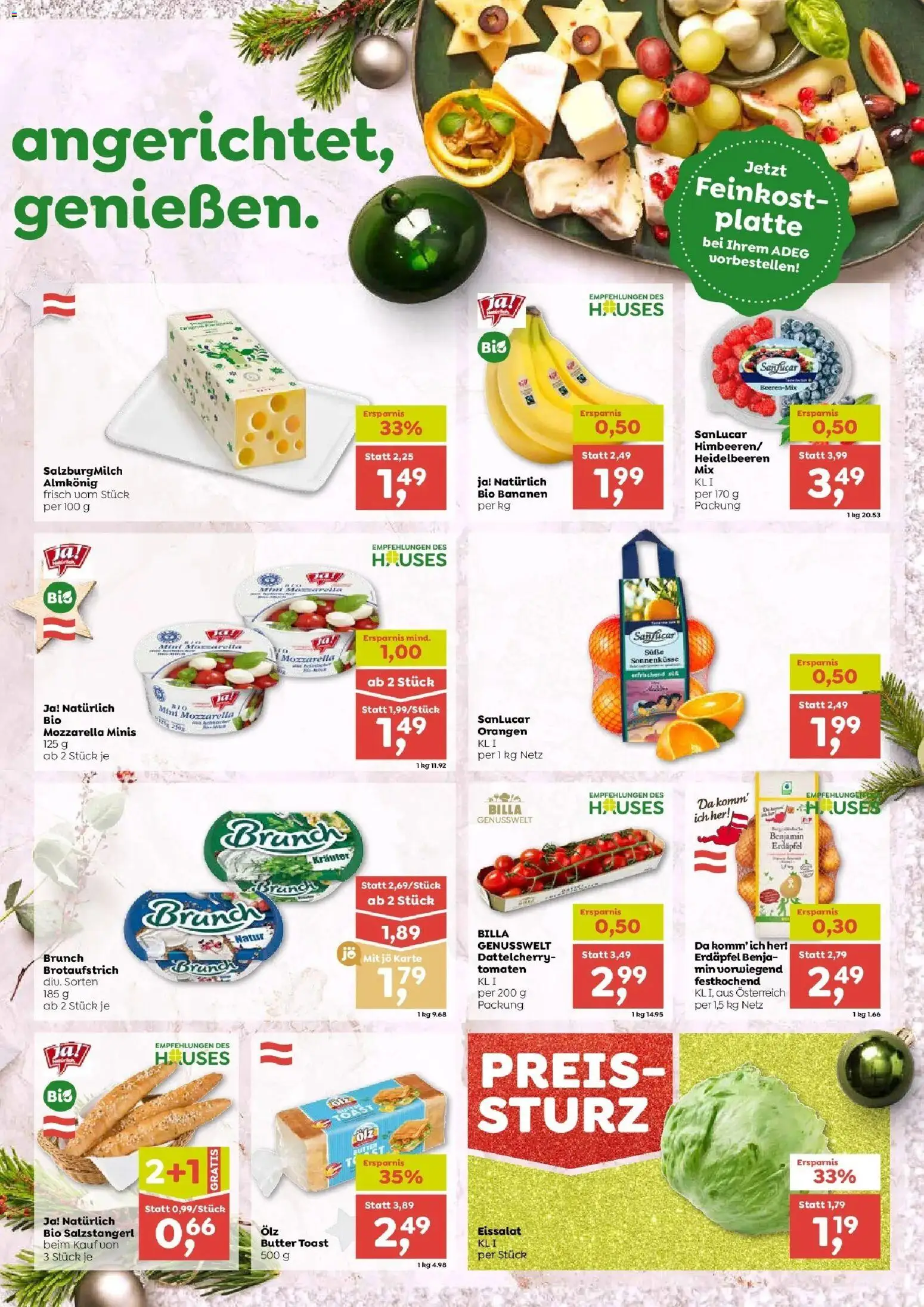 ADEG Möderbrugg, St. Jakob/Breitenau gültig ab 18.12.2025 | Seite: 5 | Produkte: Butter, Orangen, Tomaten, Bananen
