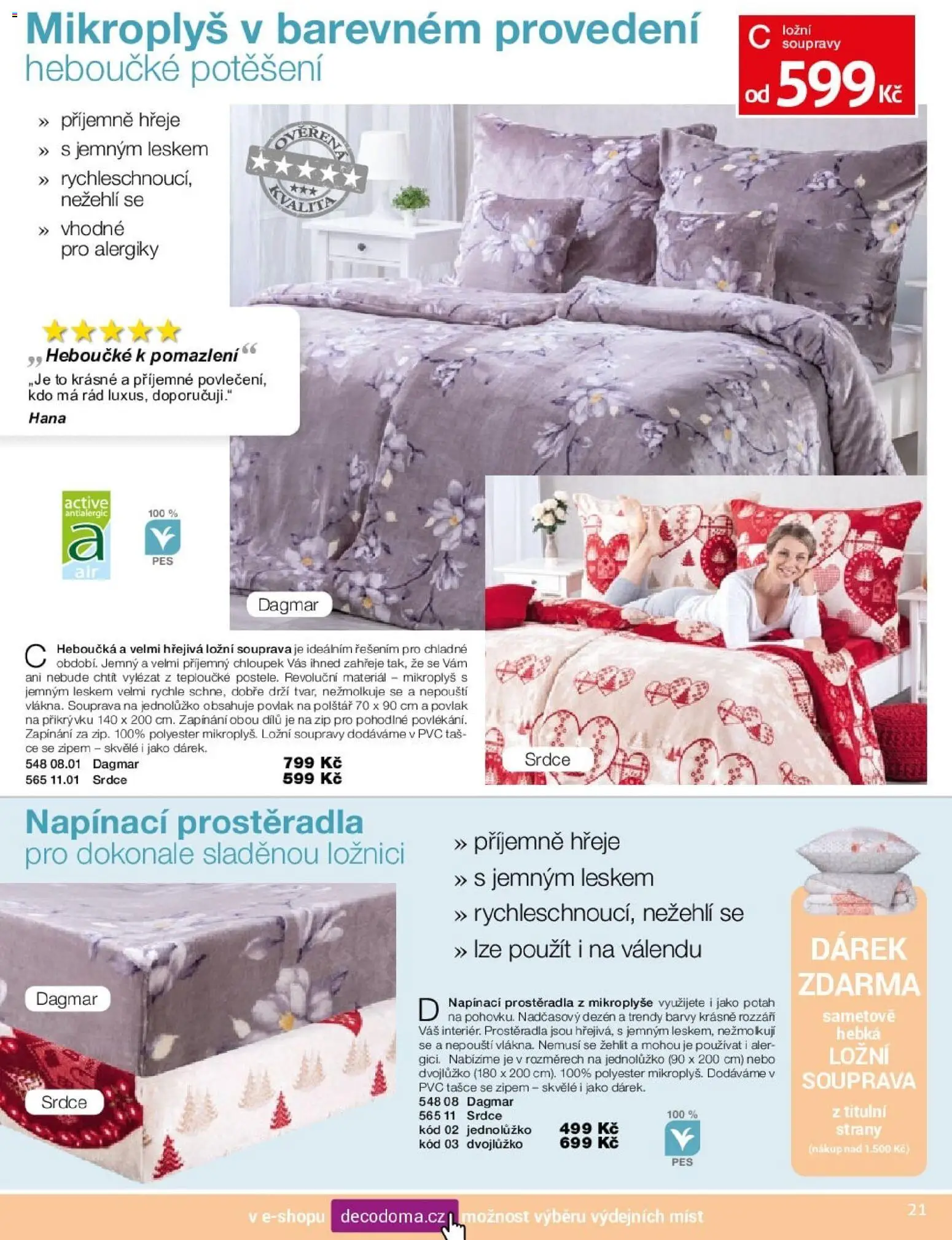 Decodoma katalog od 16.02.2026 | Strana: 21 | Produkty: Prostěradla, Povlak na polštář, Polštář, Barvy