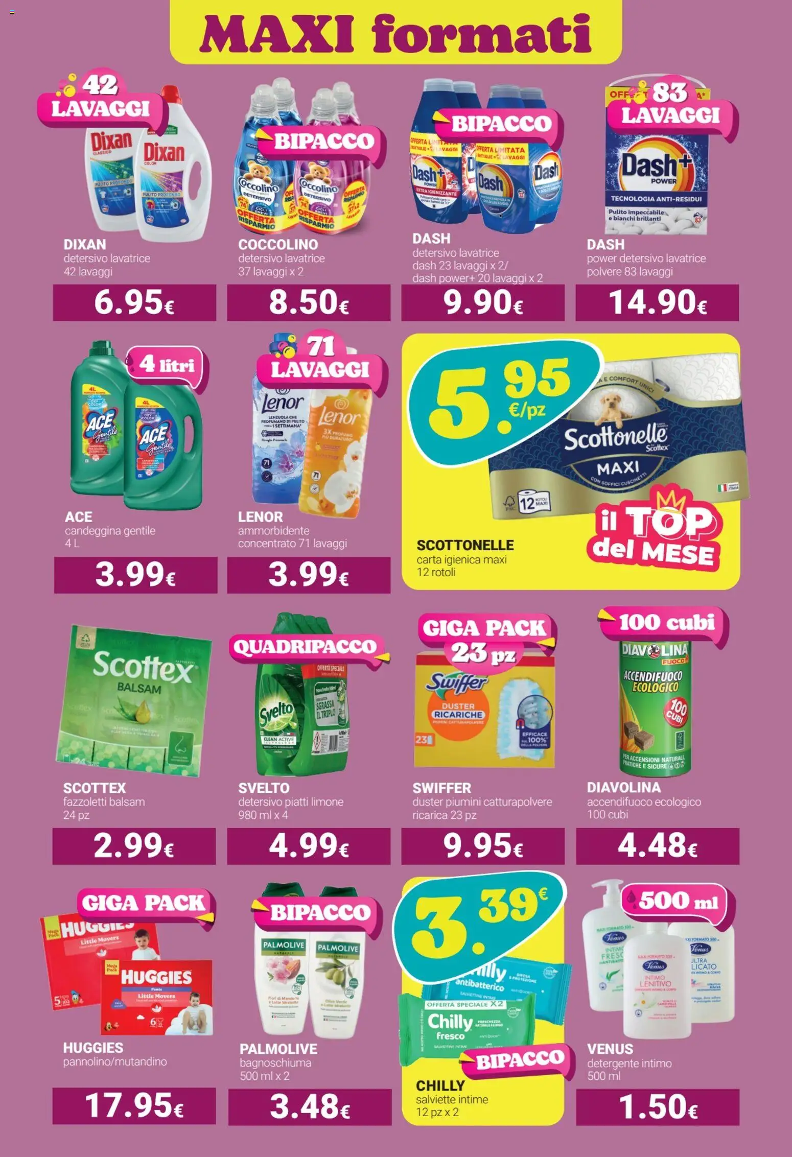 Volantino Tigotà del 01.03.2026 | Pagina: 6 | Prodotti: Ammorbidente, Detergente intimo, Candeggina, Lavatrice