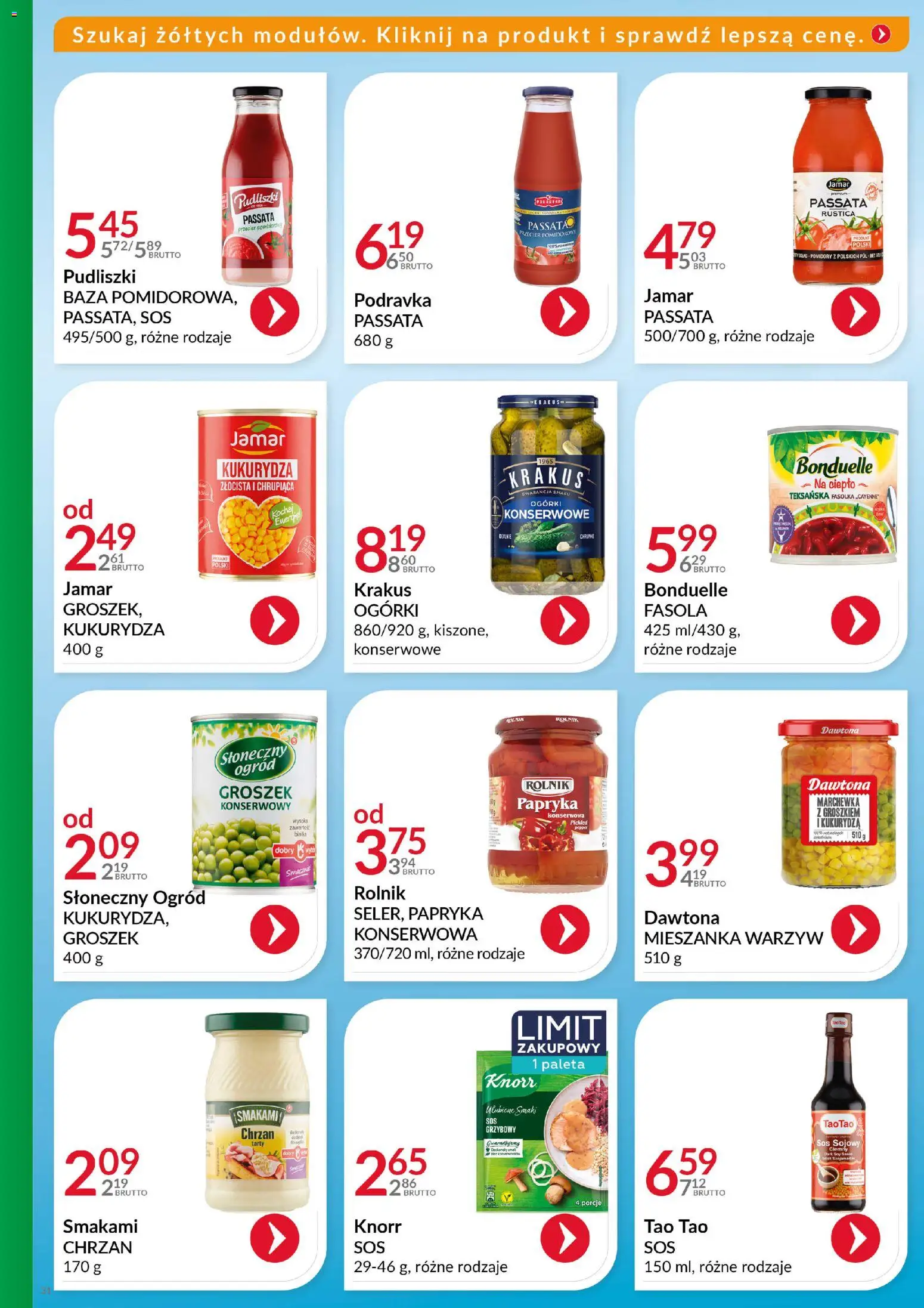 Eurocash Gazetka - Katalog Artykułów Spożywczych od 16.11.2025 | Strona: 30 | Produkty: Kukurydza, Chrzan, Pomidory, Sos