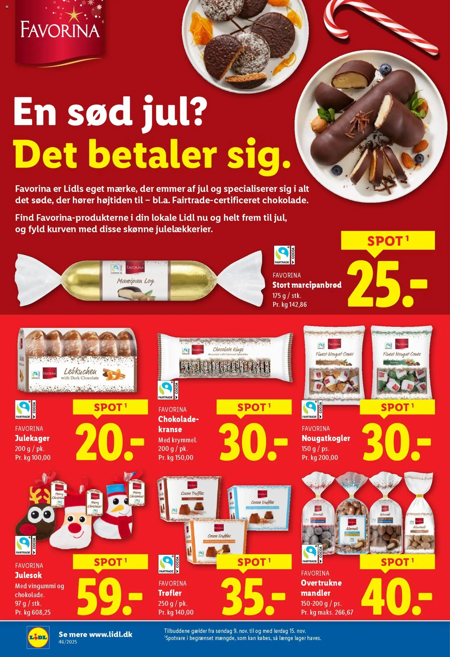 Lidl tilbudsavis – gyldig fra 09.11.2025 | Side: 16 | Produkter: Chokolade, Løg, Marcipanbrød, Søm