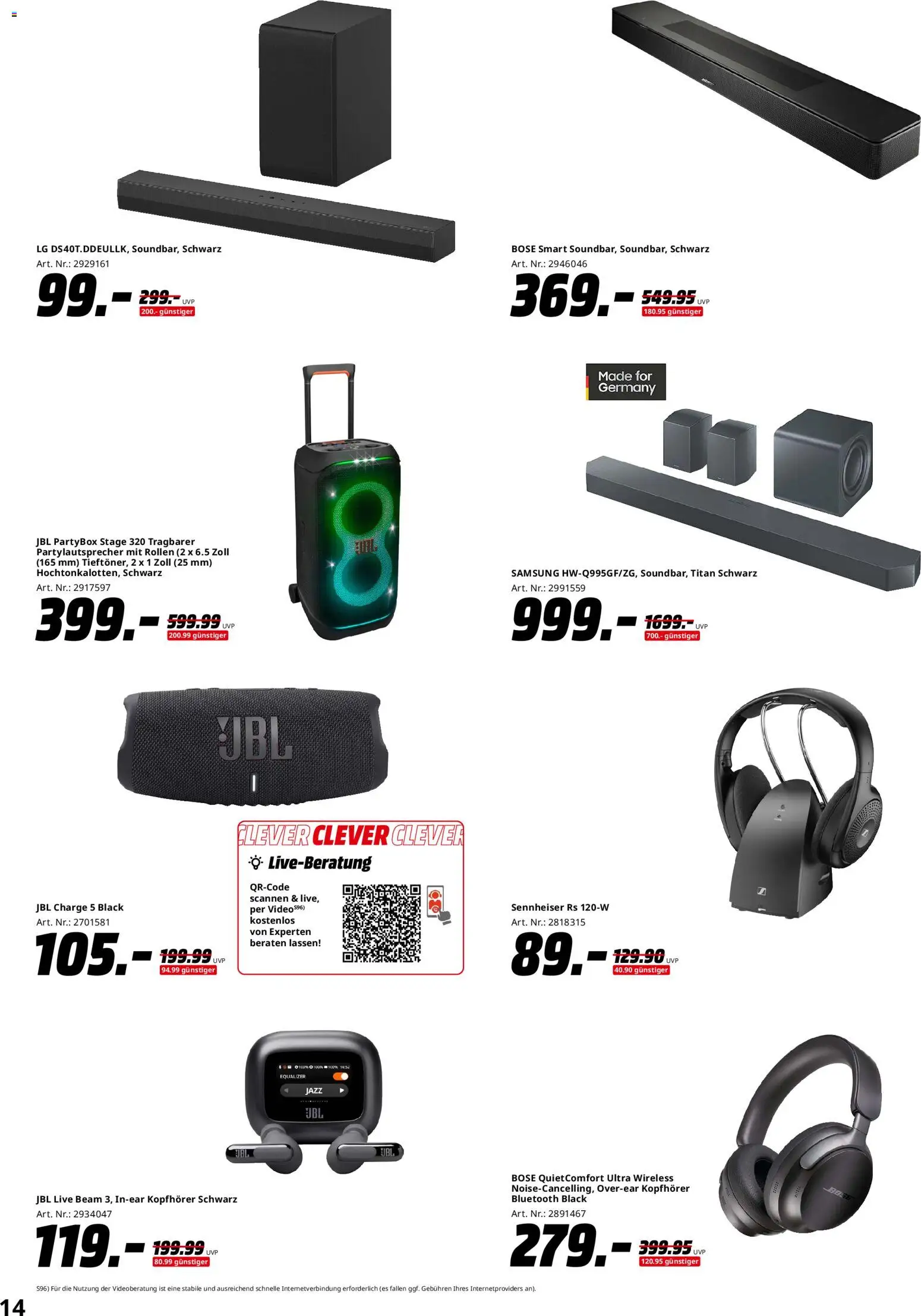 Media Markt - Black Friday  – gültig ab 28.10.2025 | Seite: 14 | Produkte: LG, Samsung, Kopfhörer