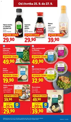 Sójová omáčka se sníženým obsahem soli, 150 ml od 25.09.2025 | Strana: 21 | Produkty: Wasabi, Sójové boby, Sójová omáčka, Wakame