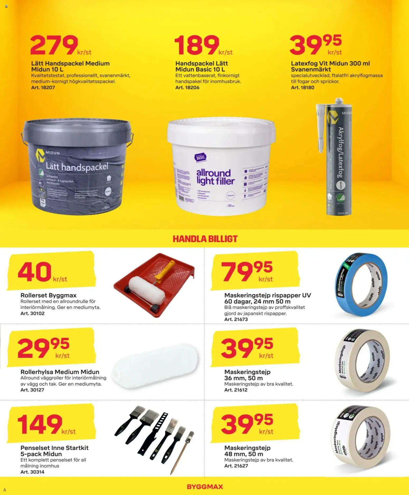 ByggMax reklamblad aktuell från 17.10.2025 | Sida: 9 | Produkter: Maskeringstejp