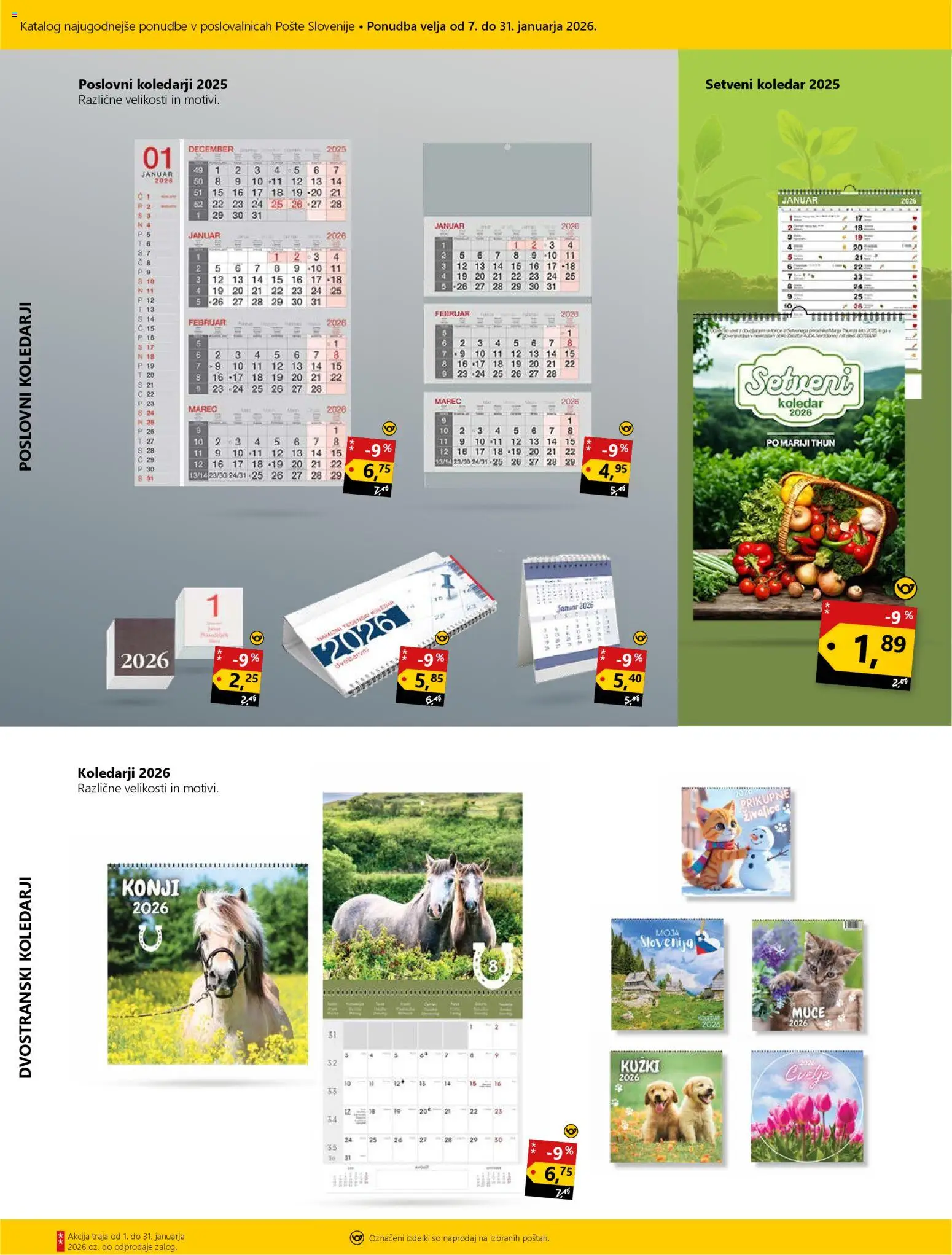 Novi Pošta Slovenije katalog ponudbe – veljaven od 07.01.2026 | Stran: 4