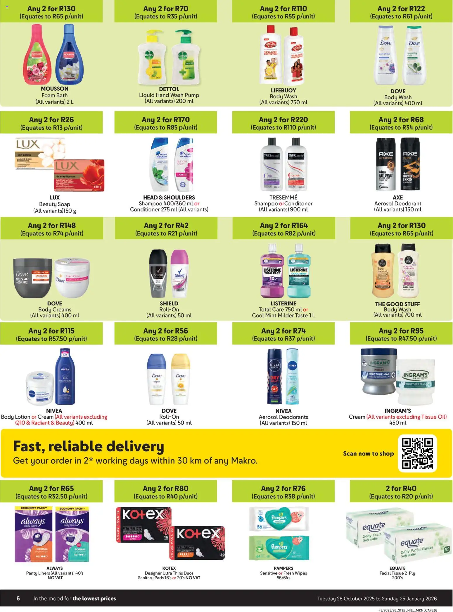 New Makro catalogue – valid from 28.10.2025 | Page: 6 | Products: Bath, Oil, Foam, Lotion