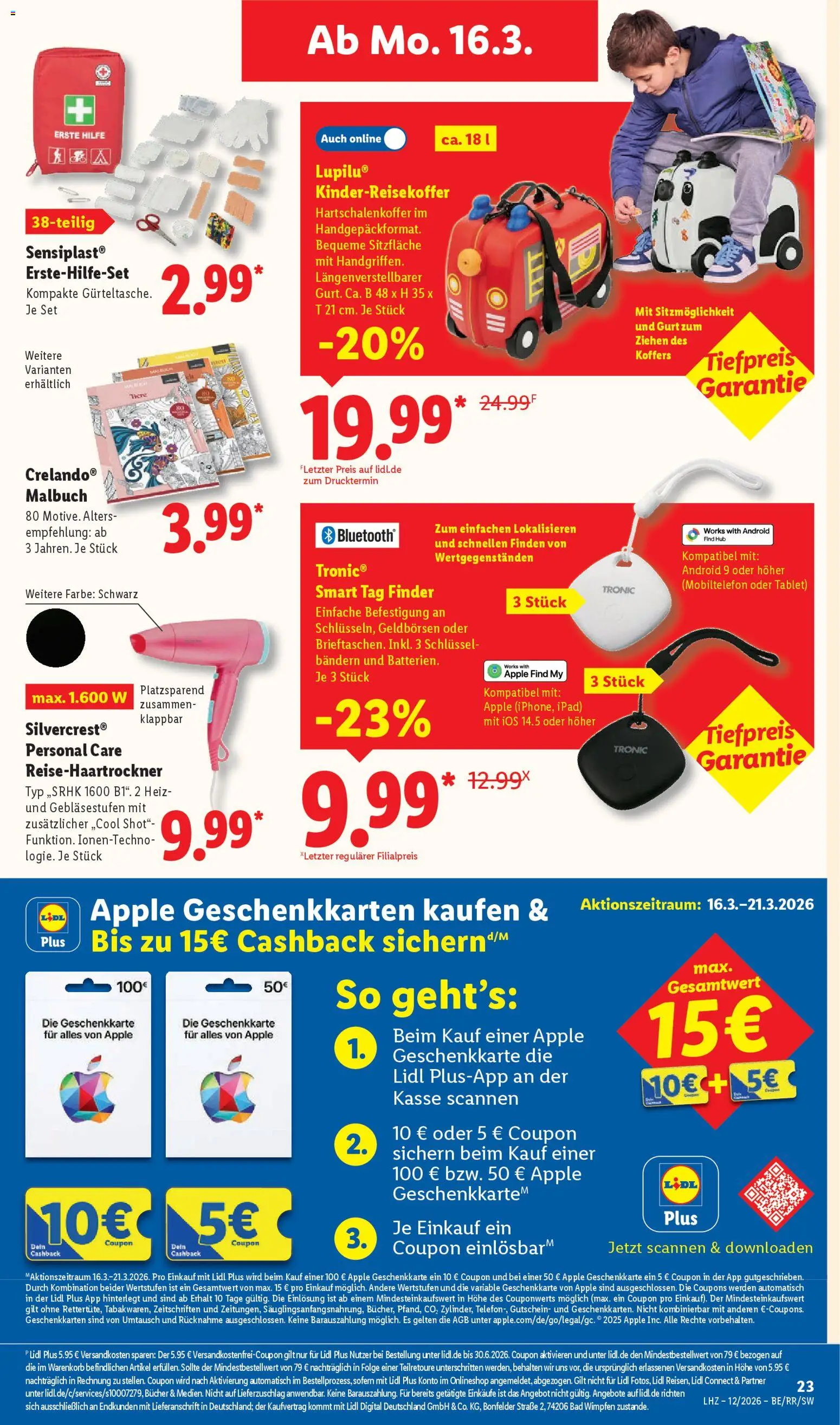 Lidl Prospekt Kornwestheim – gültig ab 16.03.2026 | Seite: 43 | Produkte: Bad, Ipad, Apple, Tablet
