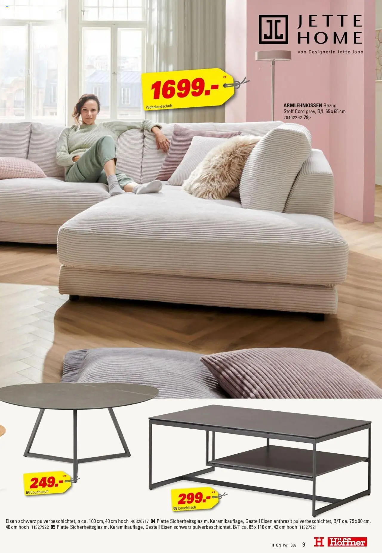 Höffner - Polster Spezial - gültig ab dem 03.06.2025 | Seite: 9 | Produkte: Wohnlandschaft, Couchtisch