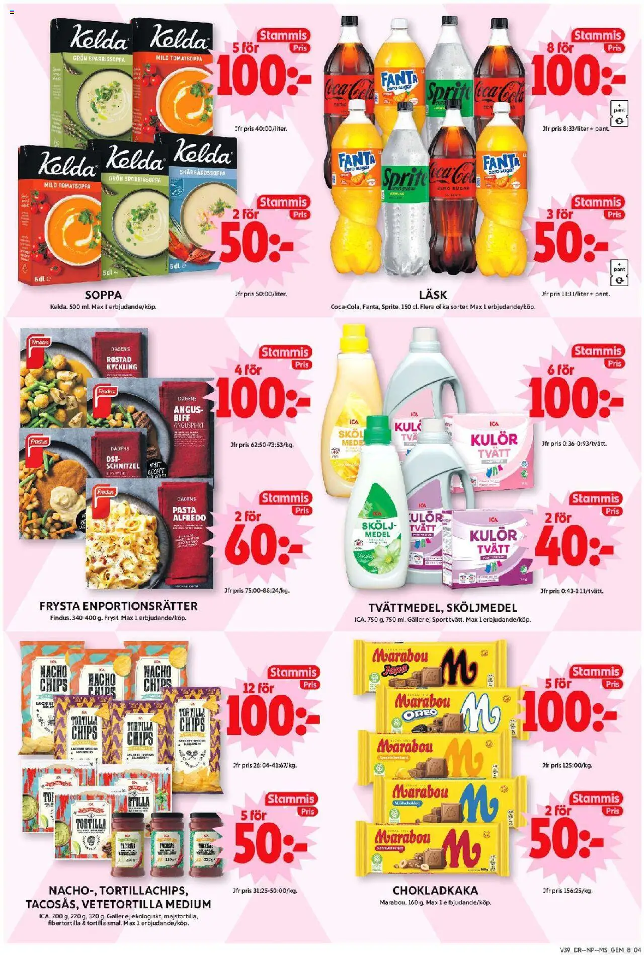 ICA Maxi reklamblad aktuell från 22.09.2025 | Sida: 4 | Produkter: Tortilla, Galler, Oreo, Coca cola