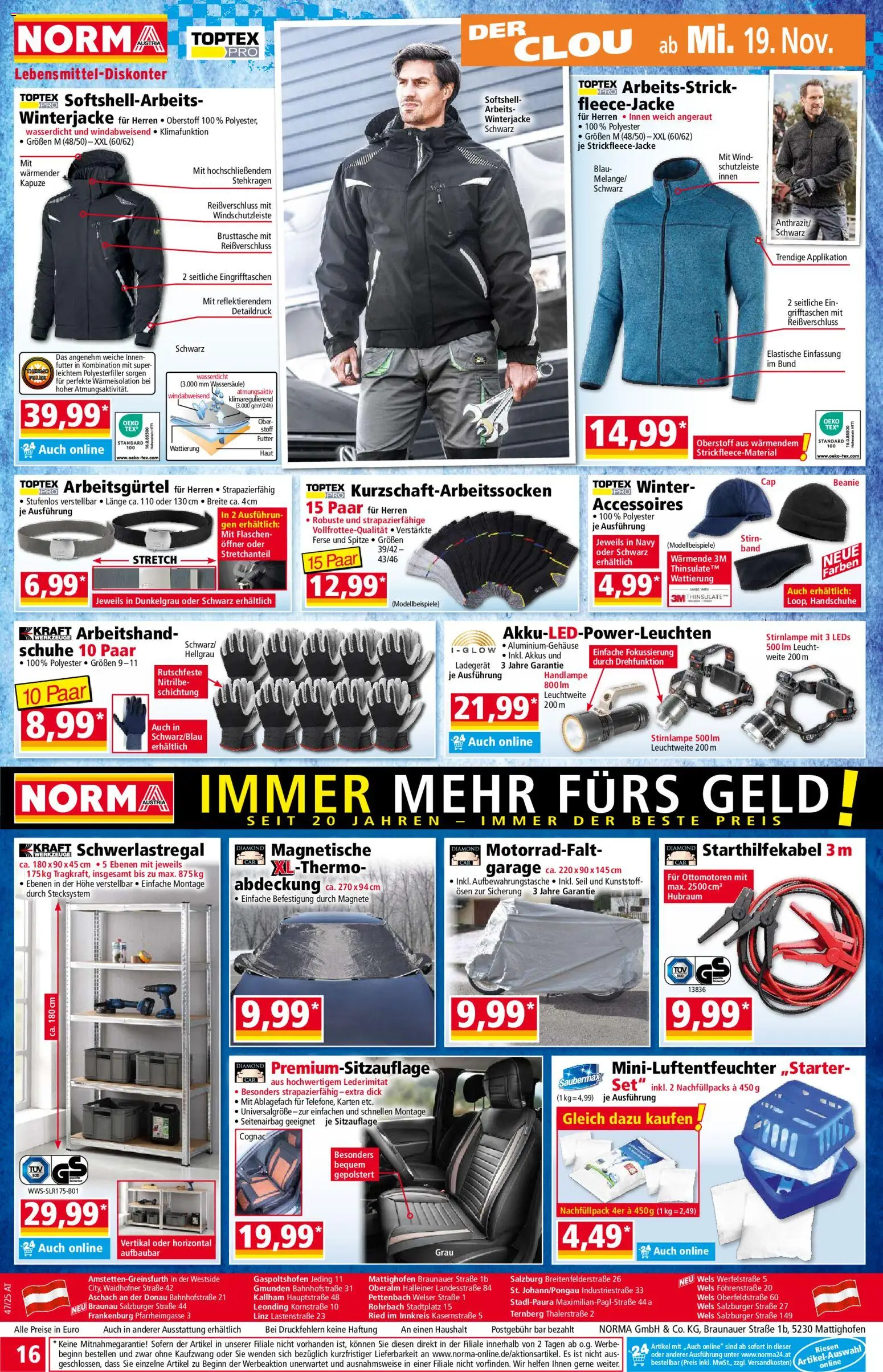 Norma Flugblatt gültig ab 17.11.2025 | Seite: 16 | Produkte: Handschuhe