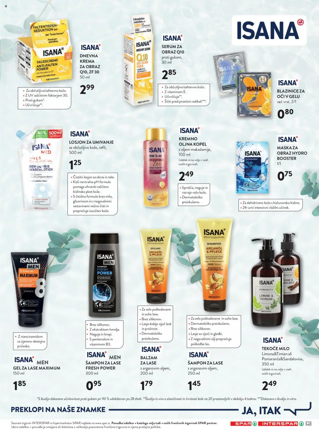 Novi Spar katalog ponudbe – veljaven od 08.10.2025 | Stran: 3 | Izdelki: Tekoče milo, Kopel, Maska, Krema za obraz