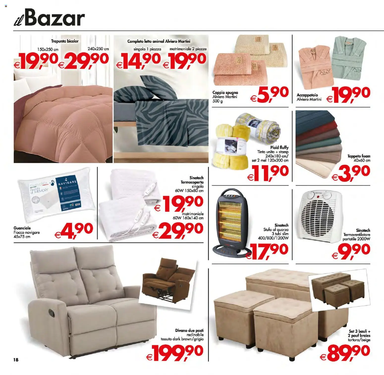Volantino Decò del 05.01.2026 | Pagina: 18 | Prodotti: Spugna, Trapunta, Tappeto, Guanciale