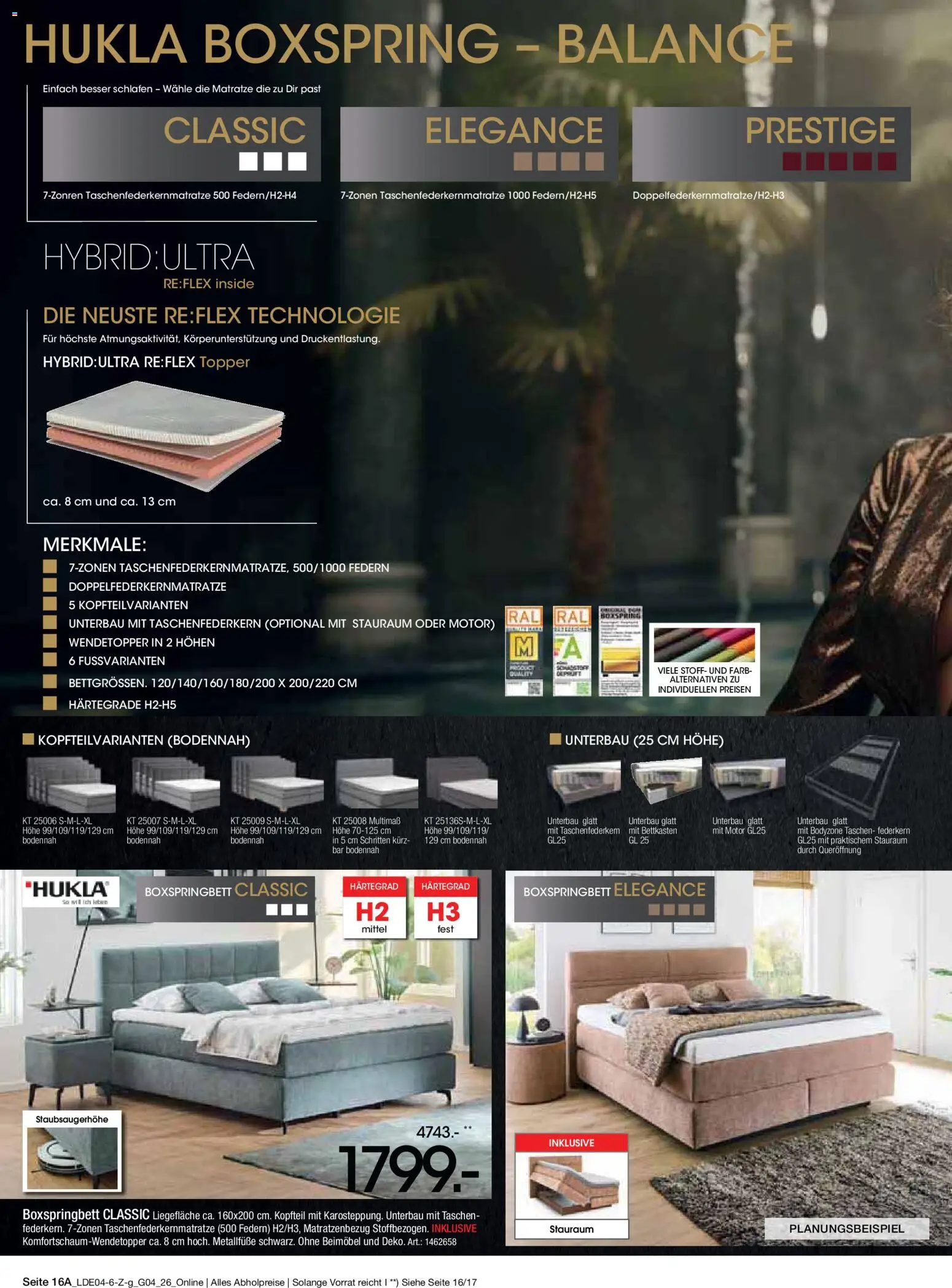 Zurbrüggen Italienische Wochen – gültig ab 11.04.2026 | Seite: 32 | Produkte: Matratze, Boxspringbett, Topper