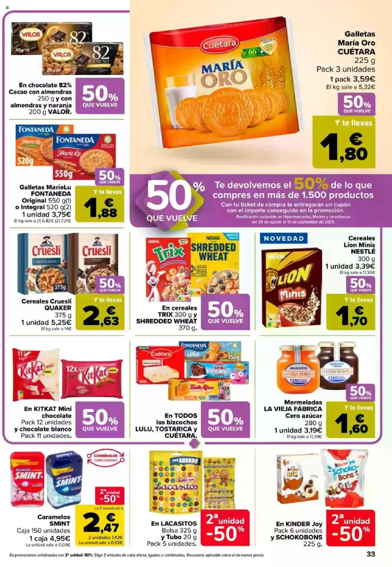 Carrefour folleto │ válido desde el 08.08.2025 | Página: 37 | Productos: Chocolate, Té, Galletas, Caja