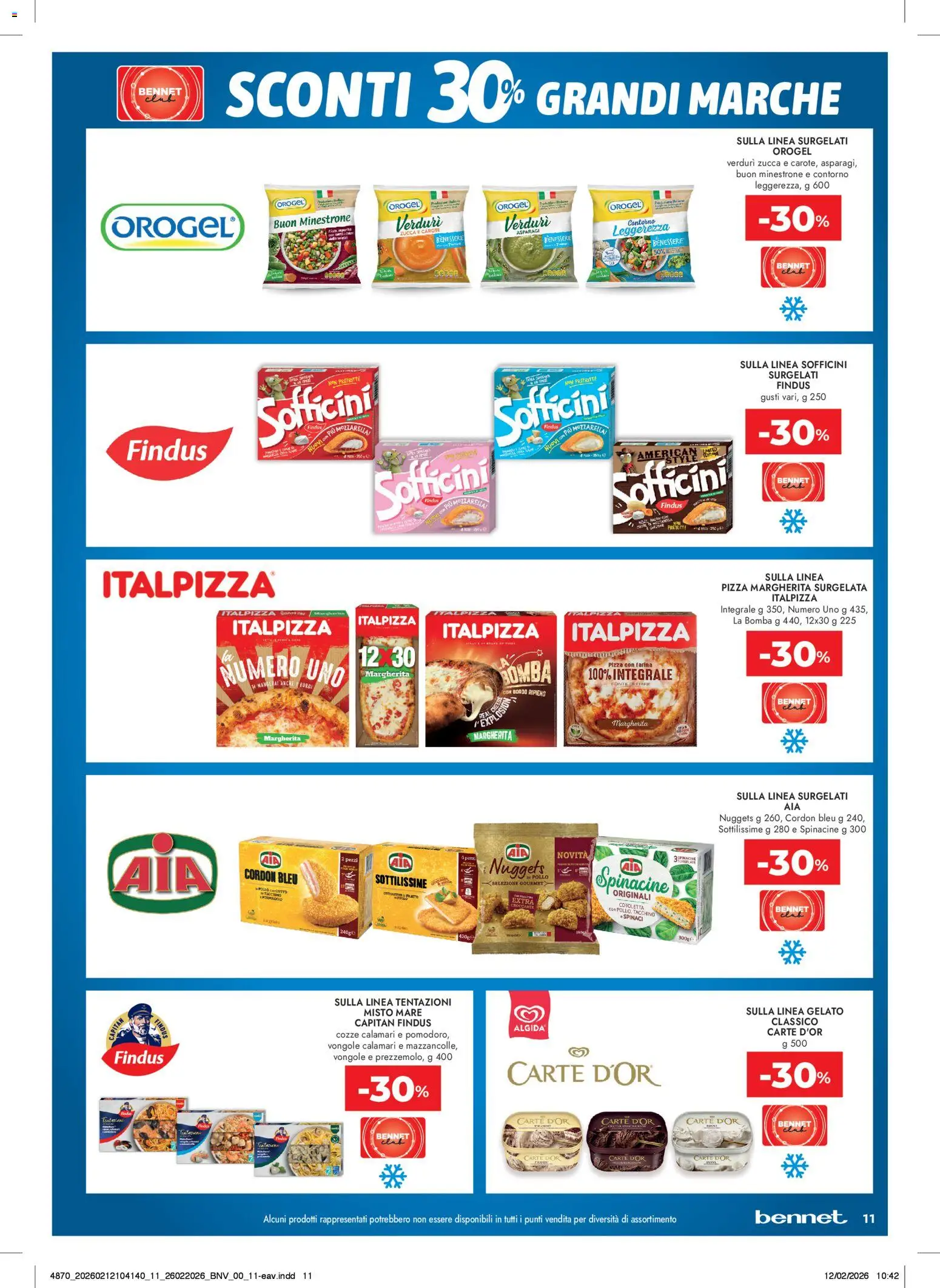 Volantino bennet del 26.02.2026 | Pagina: 11 | Prodotti: Pollo, Cozze, Nuggets, Farina