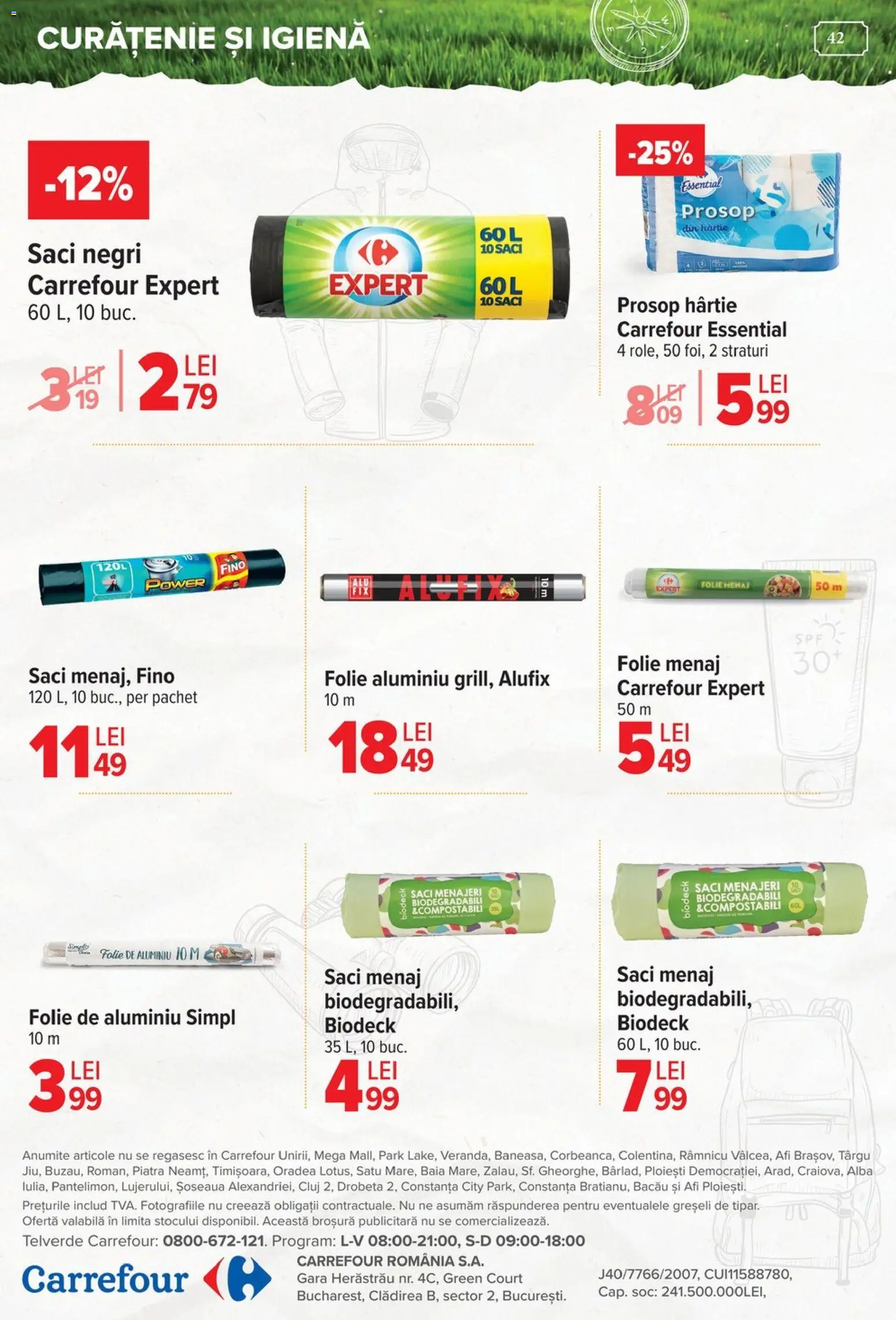 Noul catalog Carrefour – valabil de la 15.04.2026 | Pagină: 42 | Produse: Saci menajeri