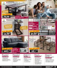 Norma Bestellmagazin  ab 01.11.2025 gültig | Seite: 19 | Produkte: Couch, Couchtisch