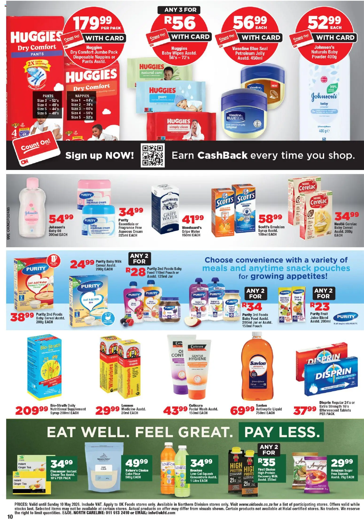 New OK Foods catalogue – valid from 24.04.2026 | Page: 10 | Products: Sweets, Rice, Cream, Water