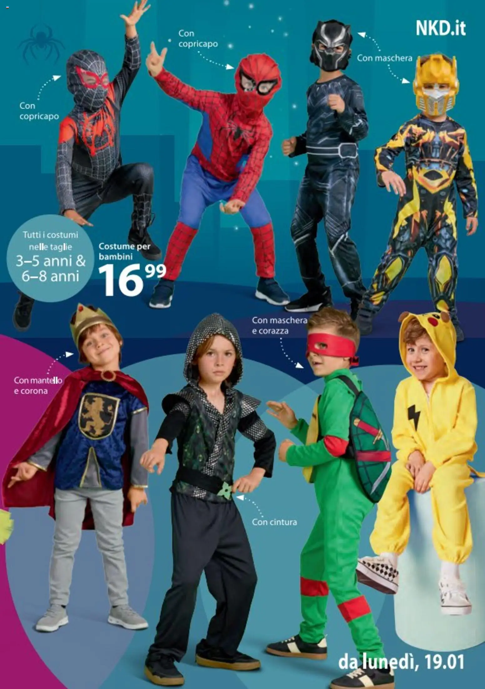 Volantino NKD del 19.01.2026 | Pagina: 3 | Prodotti: Maschera, Cintura