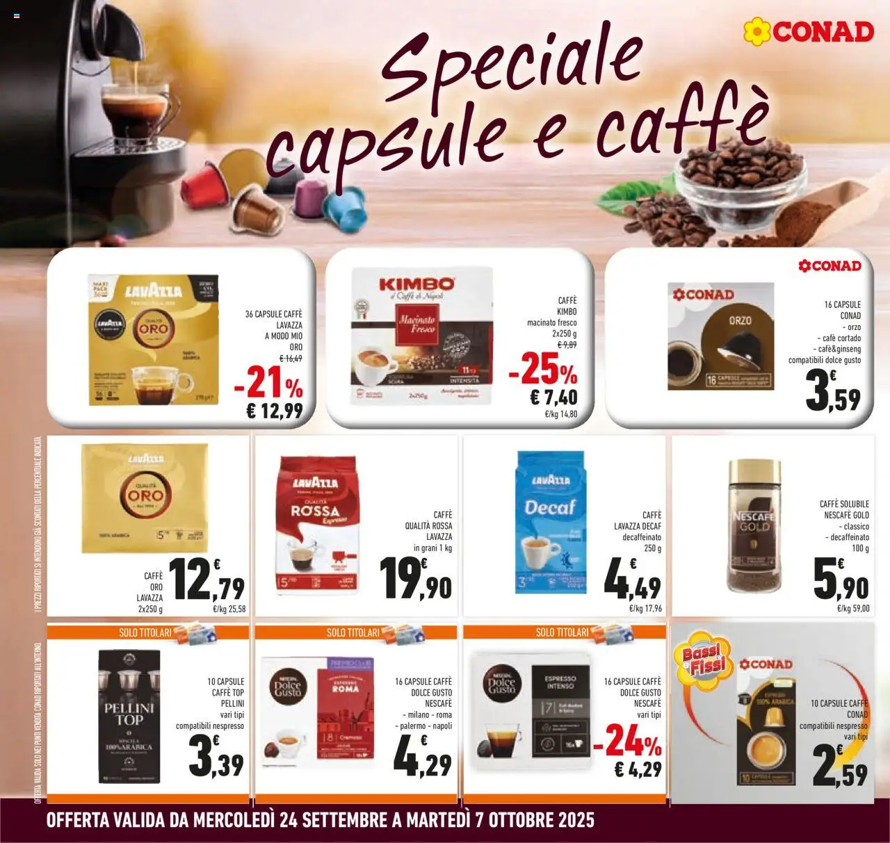 Volantino Conad del 24.09.2025 | Pagina: 38 | Prodotti: Caffè, Top, Lavazza, Macinato