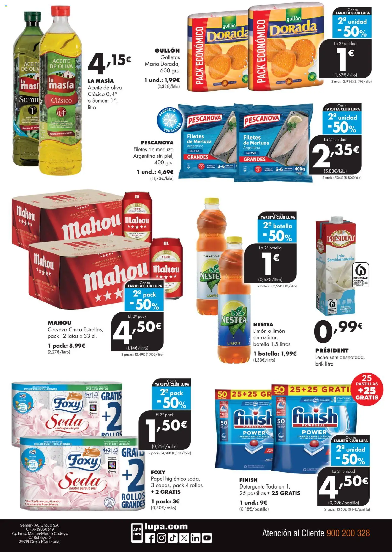 Lupa Supermercados folleto │ válido desde el 16.04.2026 | Página: 4 | Productos: Leche, Aceite, Cerveza, Aceite de oliva