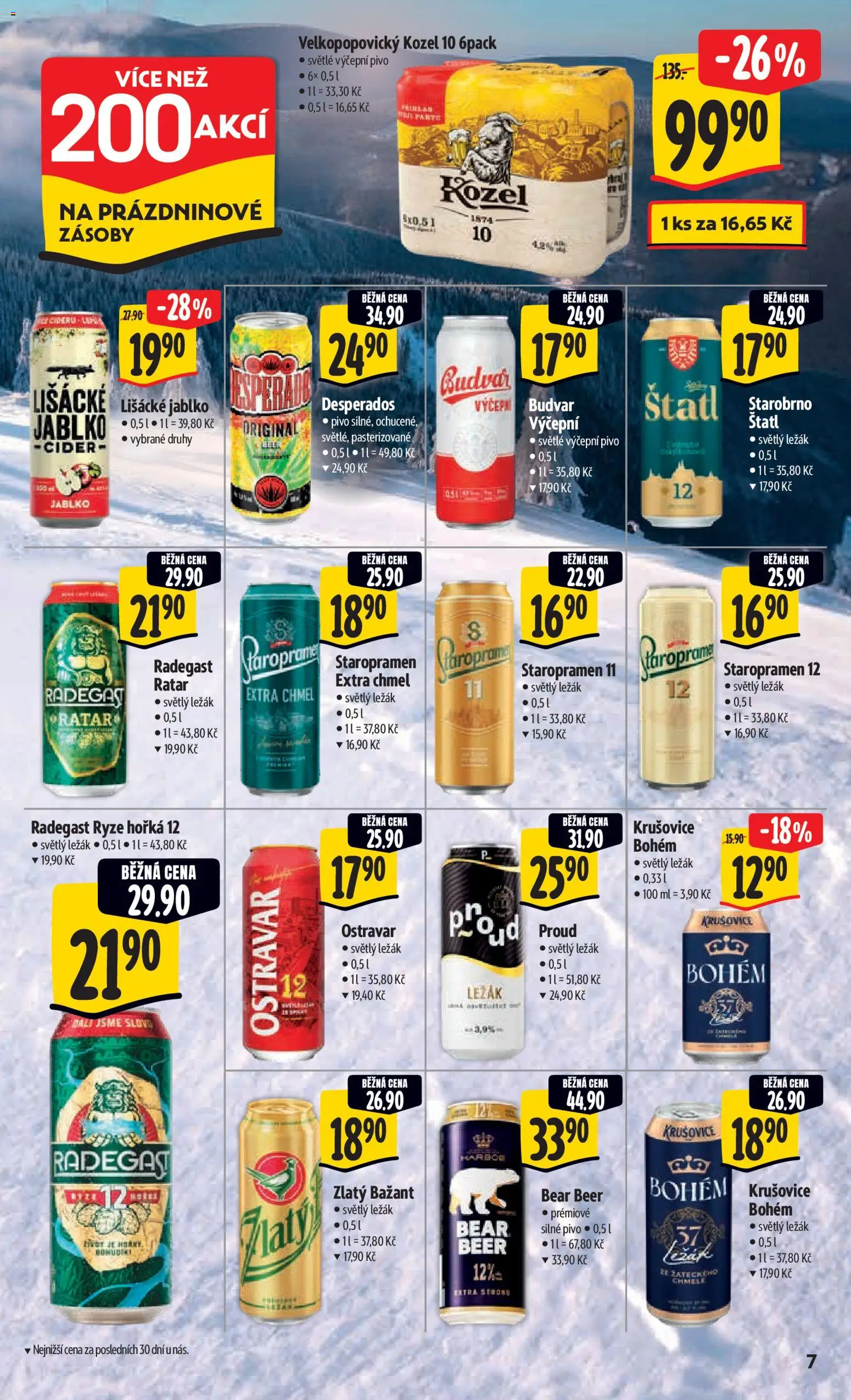 Albert leták - Hypermarket od 21.01.2026 | Strana: 12 | Produkty: Zlatý Bažant, Staropramen 11, Cider, Velkopopovický Kozel 10