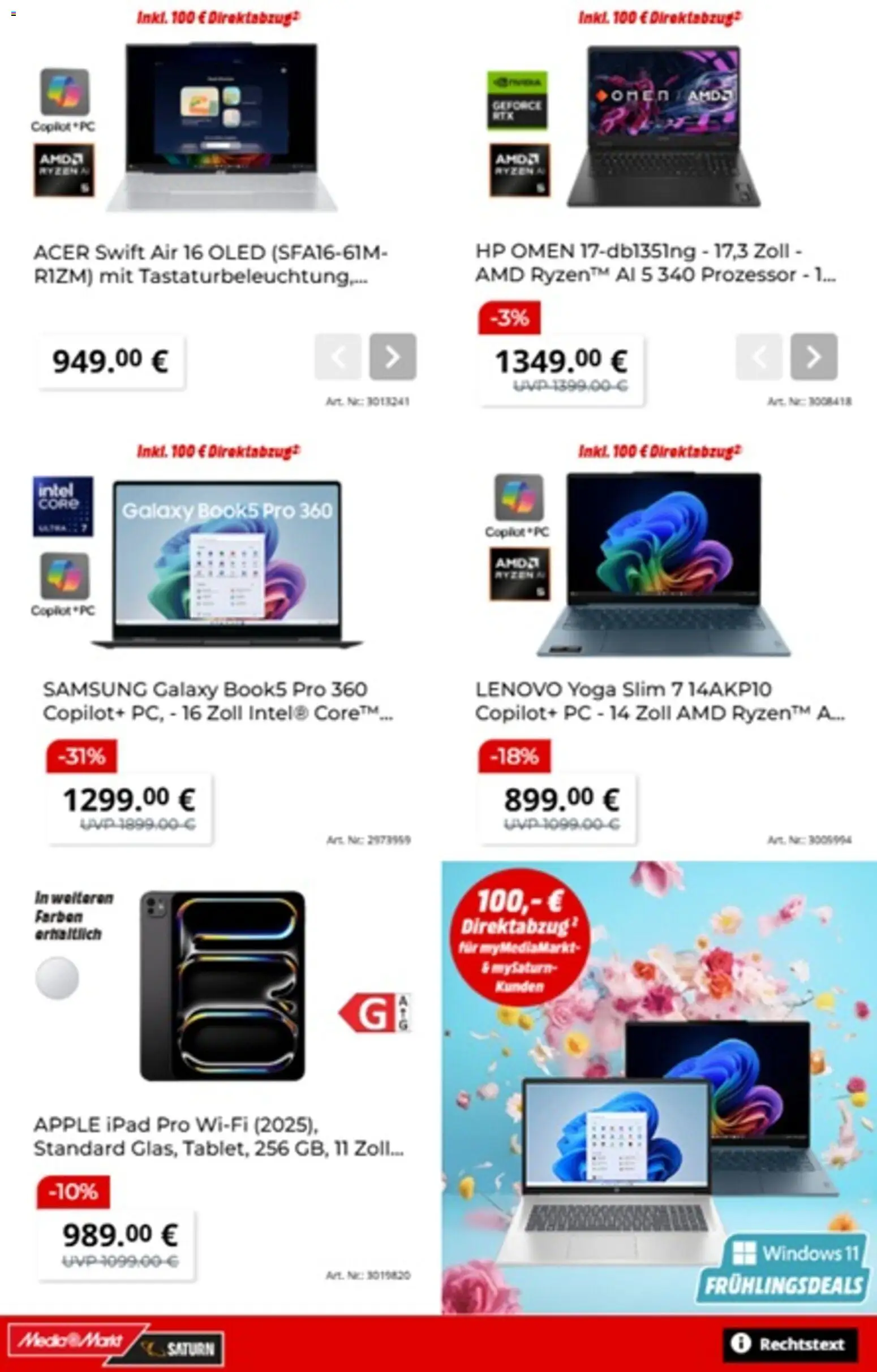 Media Markt Prospekt 	 – gültig ab 09.03.2026 | Seite: 3 | Produkte: HP, Samsung, Apple, PC