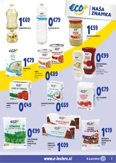 E.leclerc katalog akcije – veljaven od 11.03.2026 | Stran: 3 | Izdelki: Kis, Olje, Riz, Sladkor