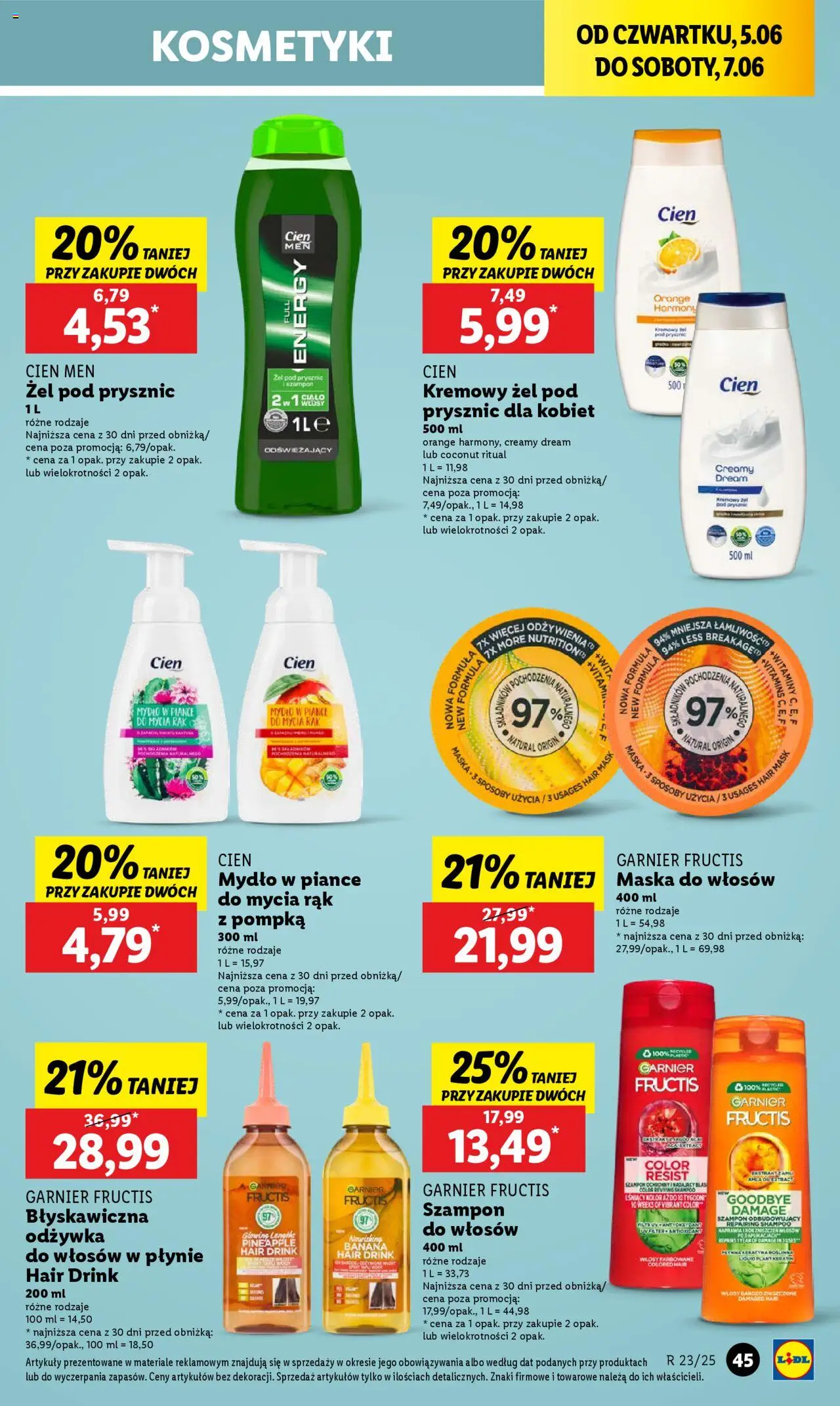 Lidl Gazetka od 05.06.2025 | Strona: 55 | Produkty: Prysznic, Odżywka, Odżywka do włosów, Mydło