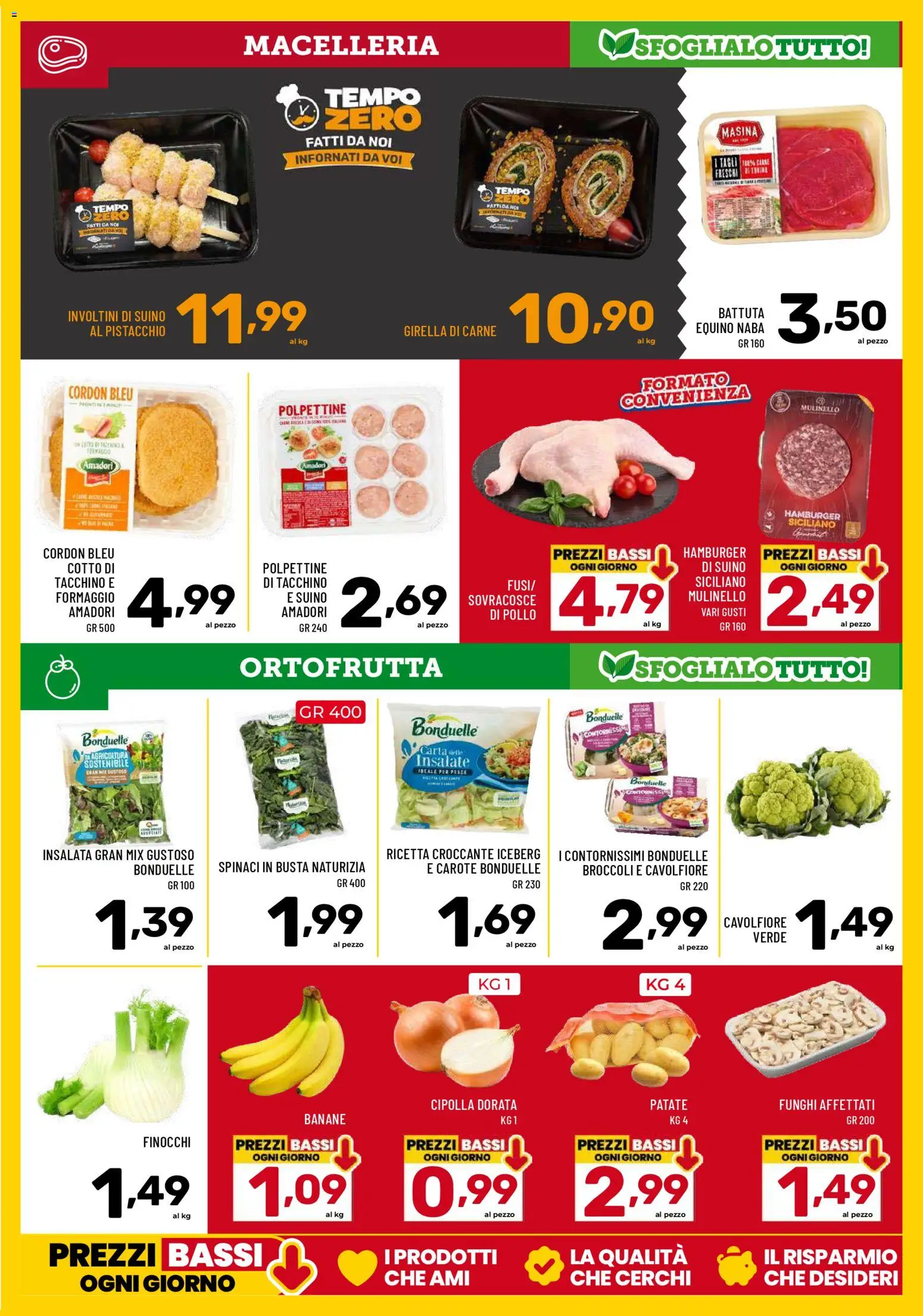 Volantino Il Centesimo del 27.03.2026 | Pagina: 8 | Prodotti: Banane, Carote, Broccoli, Finocchi