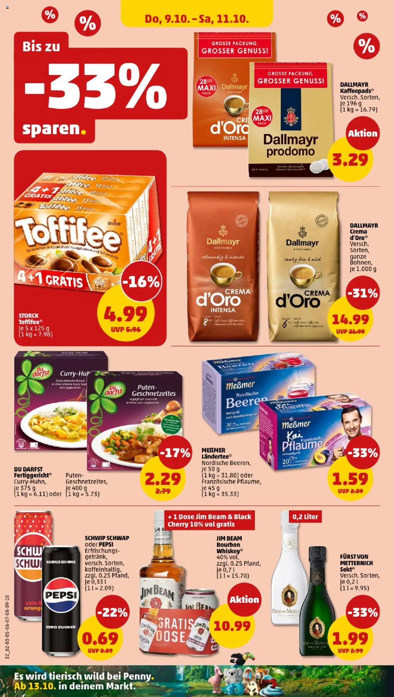 Penny - Nordrhein-Westfalen – gültig ab 06.10.2025 | Seite: 34 | Produkte: Schwip schwap, Dallmayr, Toffifee, Bourbon