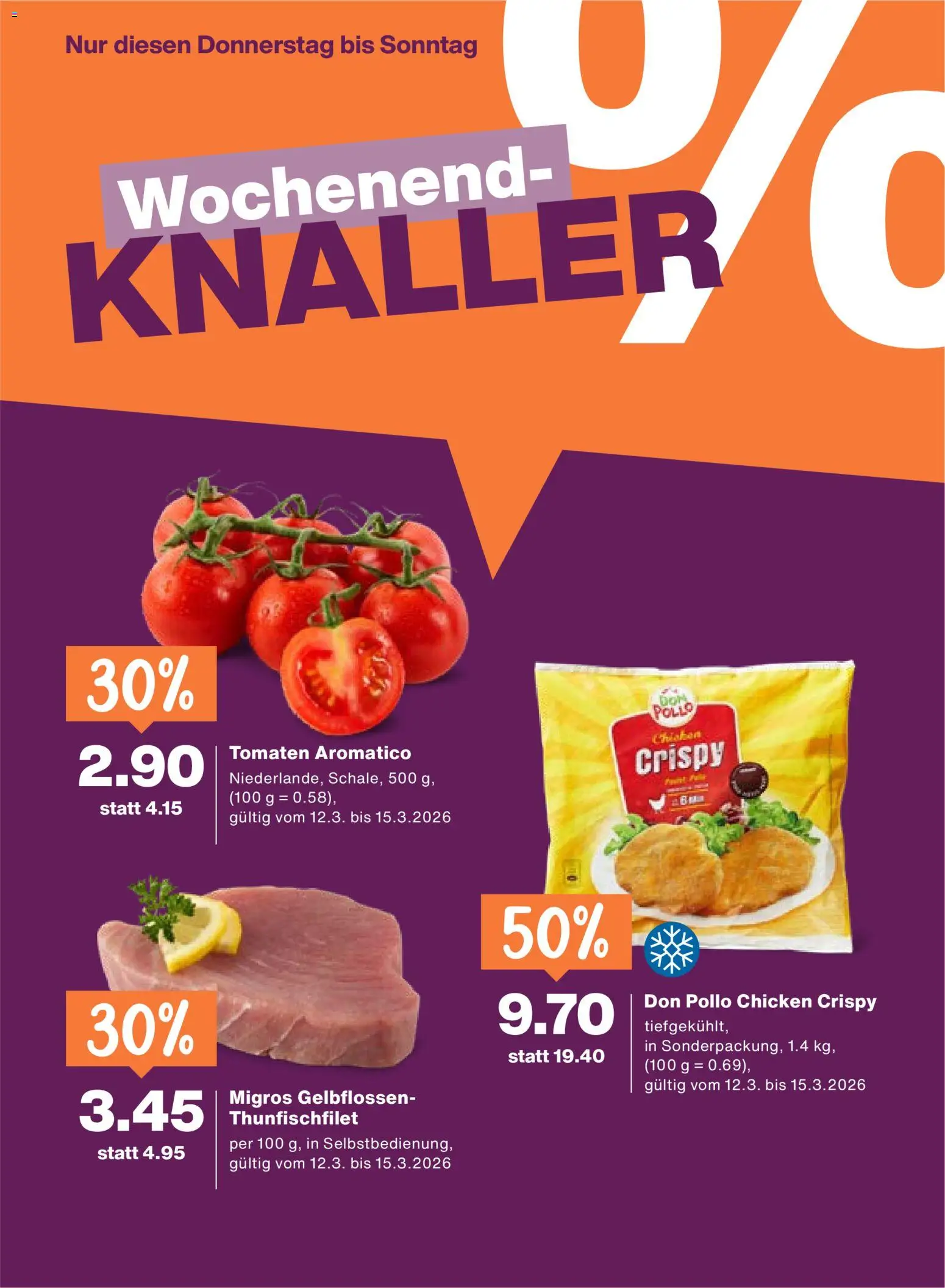 Migros aktionen – gültig ab 12.03.2026 | Seite: 20 | Produkte: Tomaten