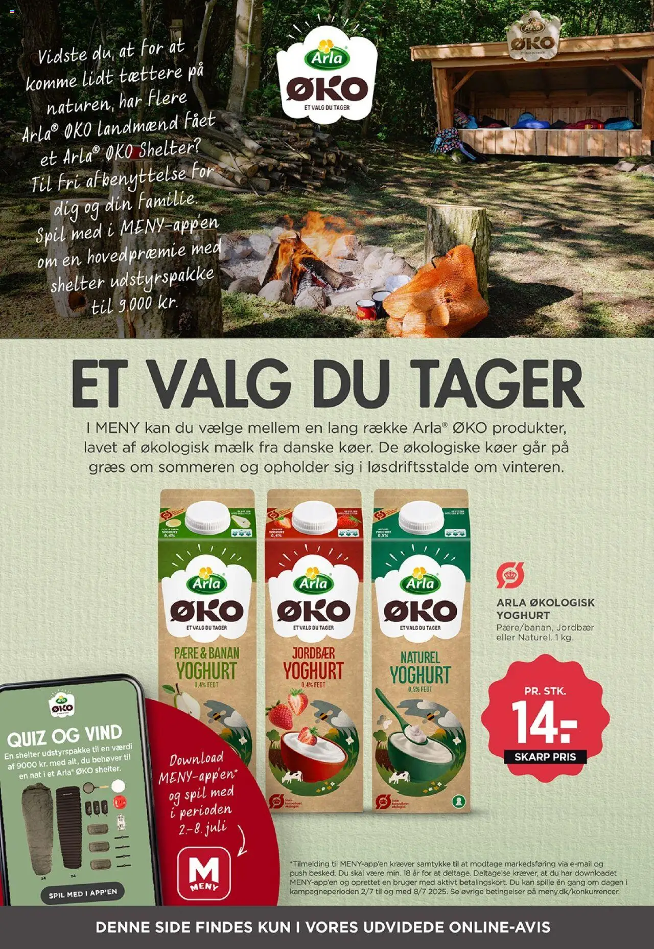 Meny Tilbudsavis gyldig fra 04.07.2025 | Side: 28 | Produkter: Mælk, Yoghurt, Jordbær, Spil