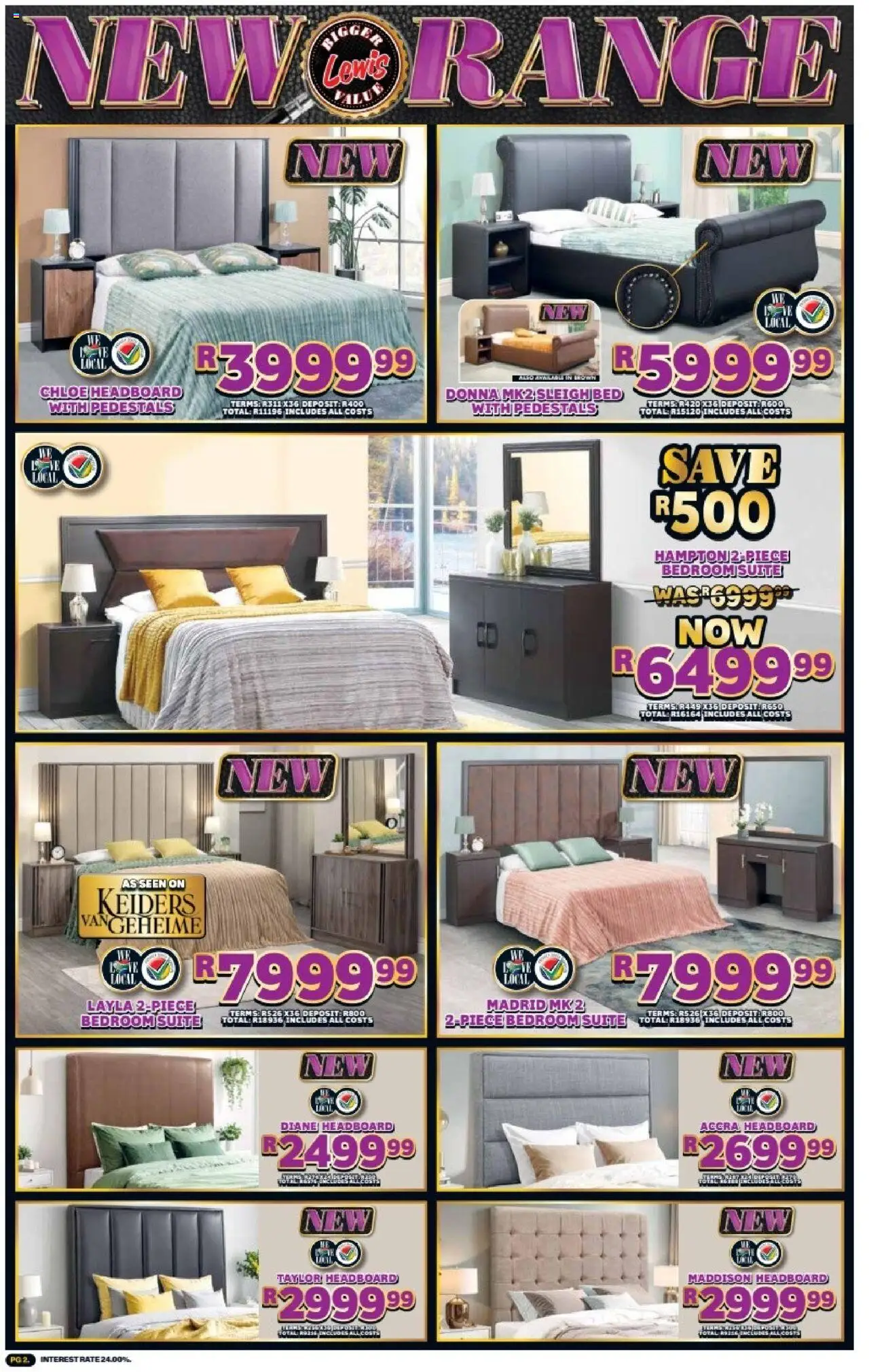 New Lewis Stores catalogue – valid from 01.10.2025 | Page: 2 | Products: Headboard, Bed